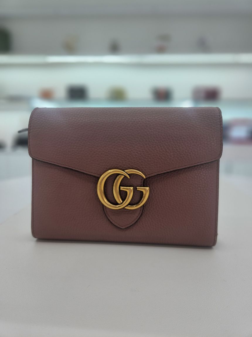Gucci Chain Leather Crossbody
