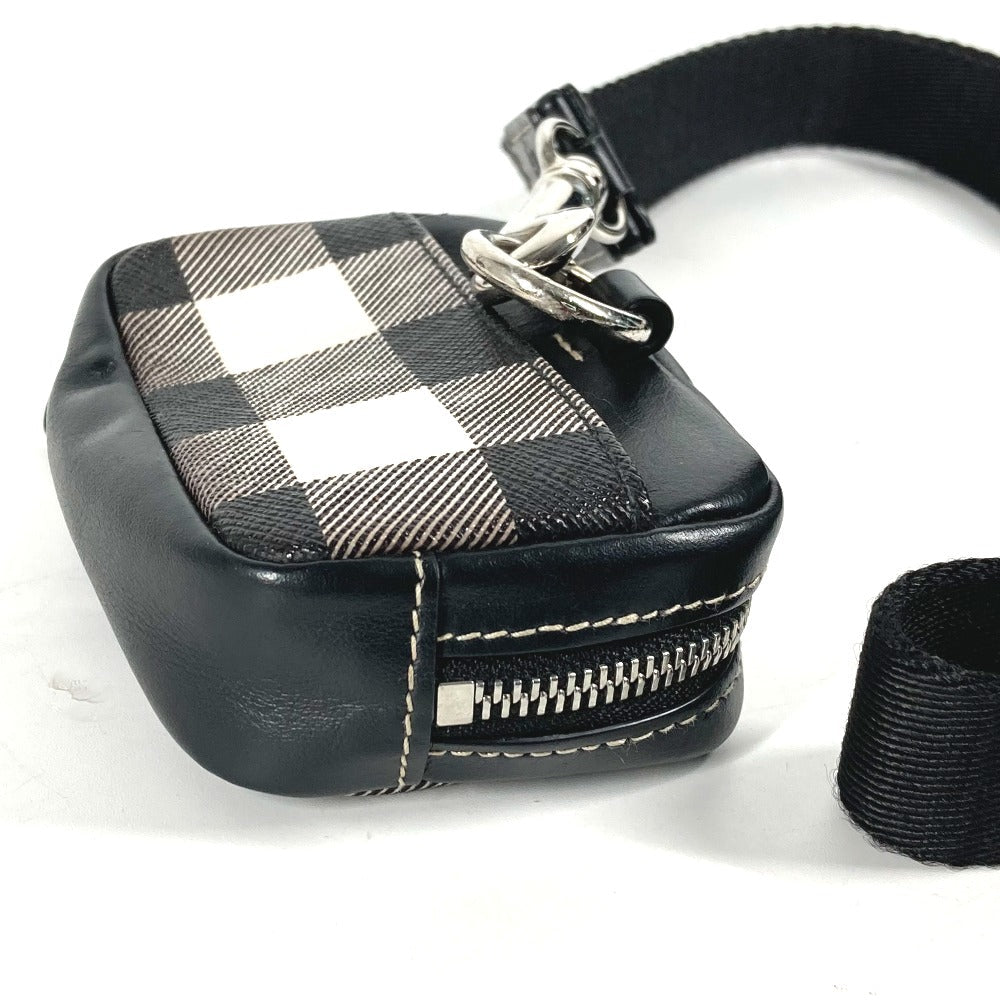 BURBERRY Coin case Leather, PVC black Coin Pocket Wallet check Women(Unisex)