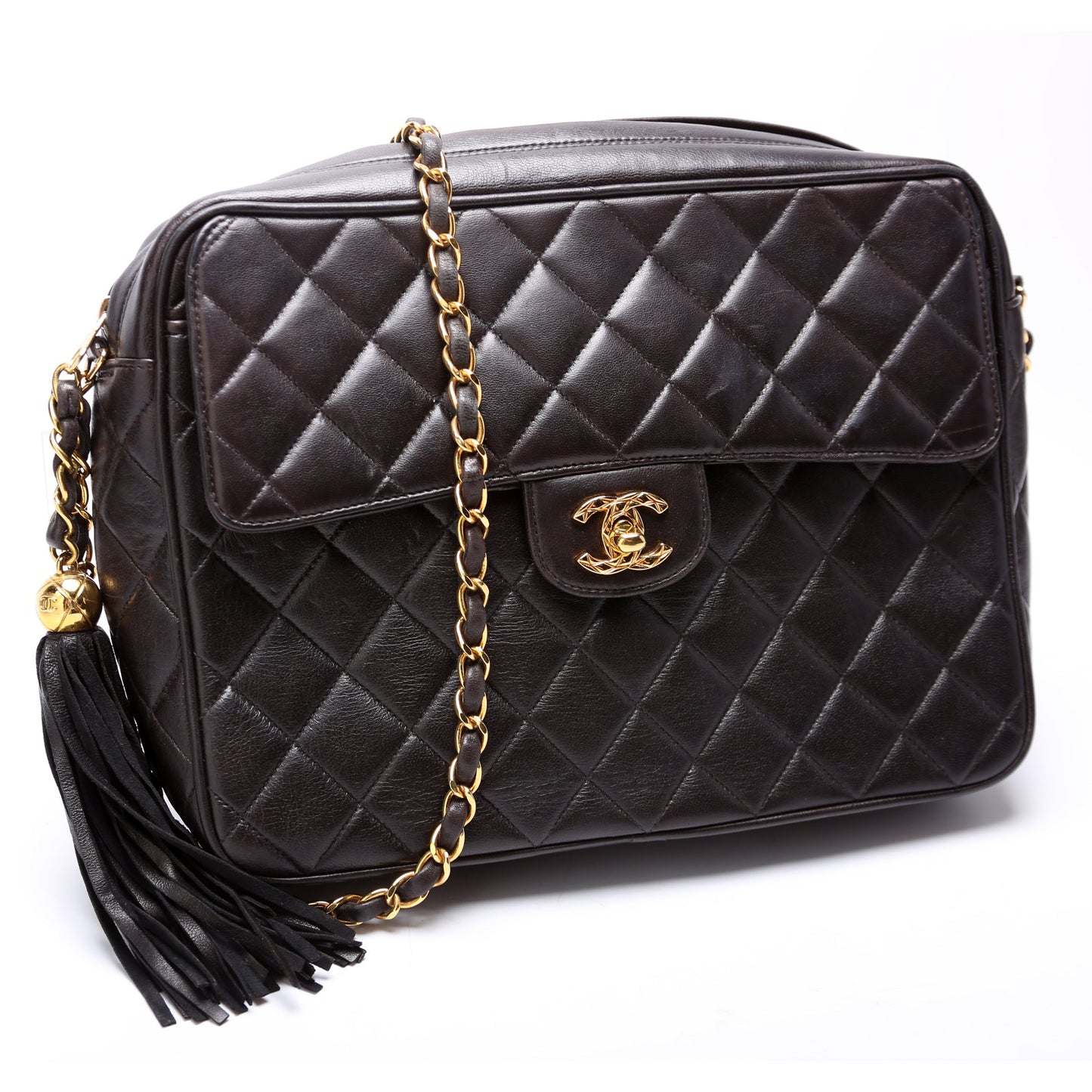 Chanel CC Front Pocket Tassel Camera Vintage 3M Bag