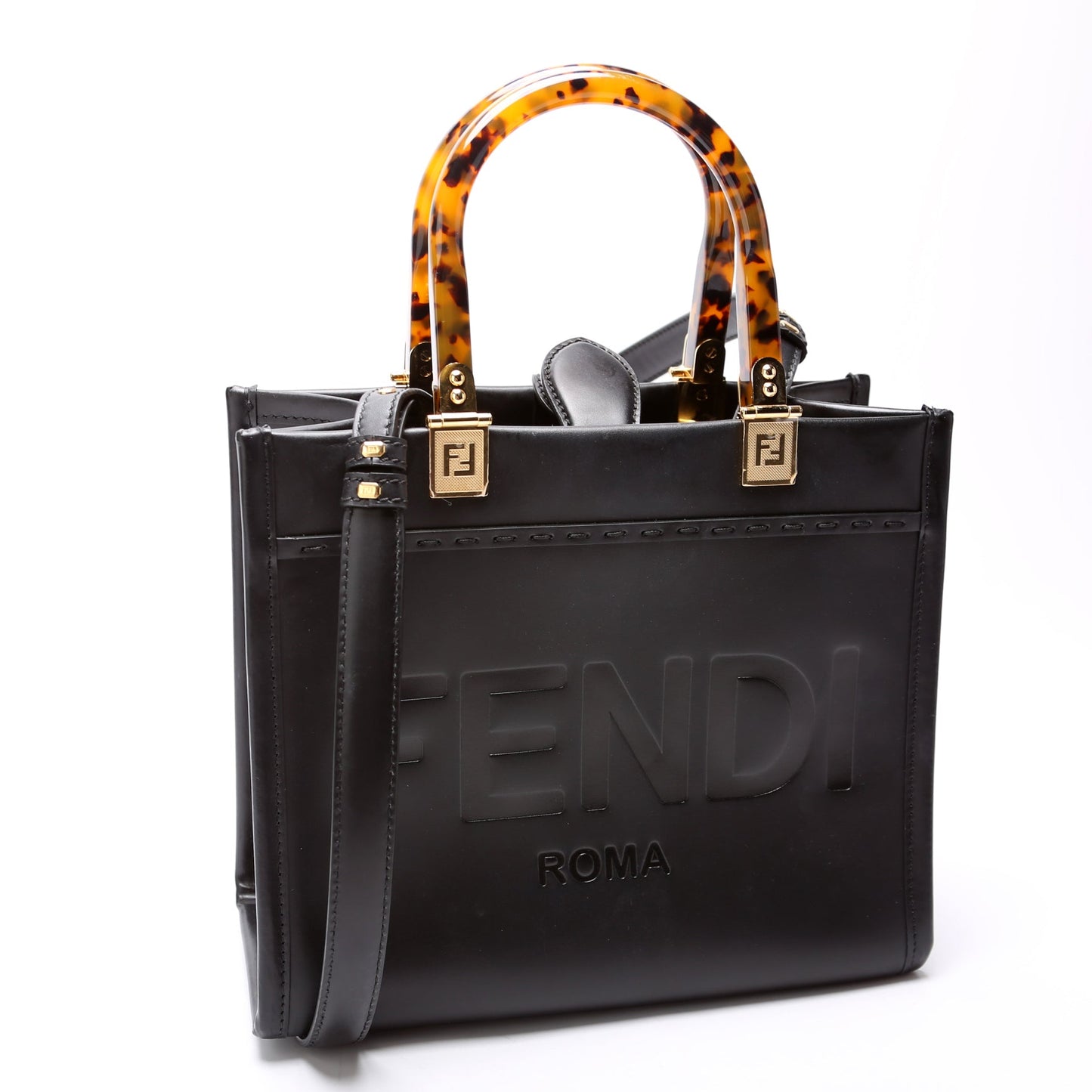 Fendi Sunshine Shopper Small Leather Bag