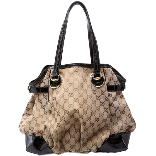 Gucci 203529 Full Moon Canvas Satchel Bag