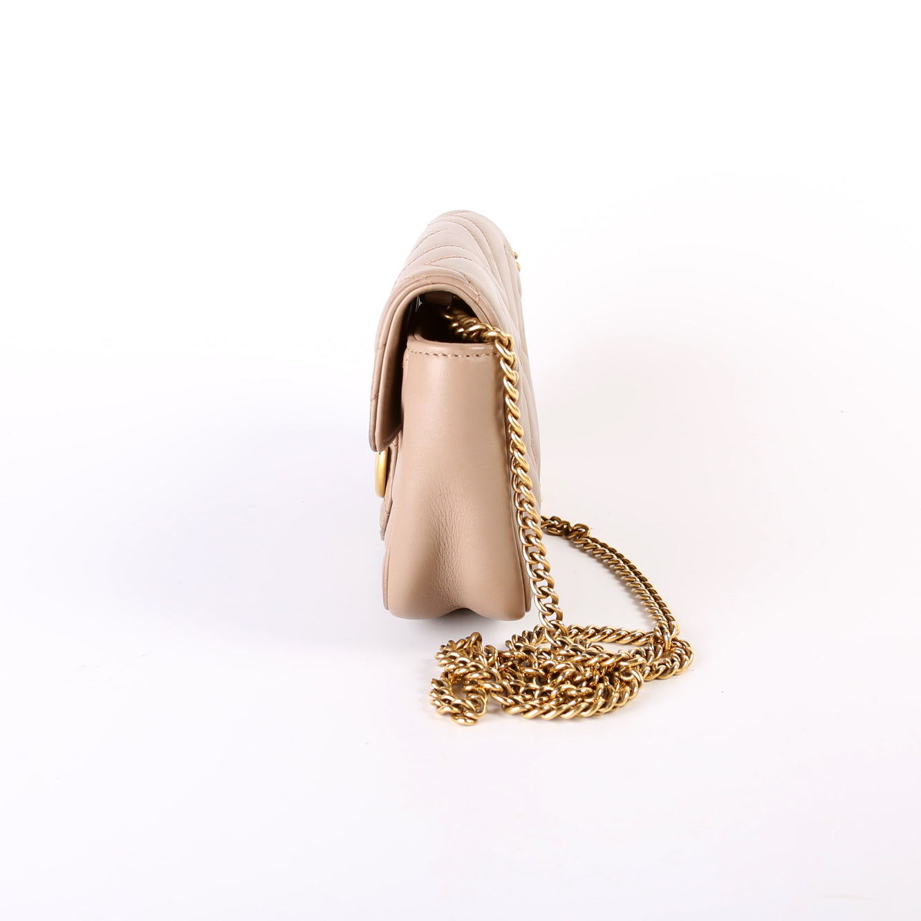 Gucci 476433 Marmont Torchon Leather Super Mini Flap Bag