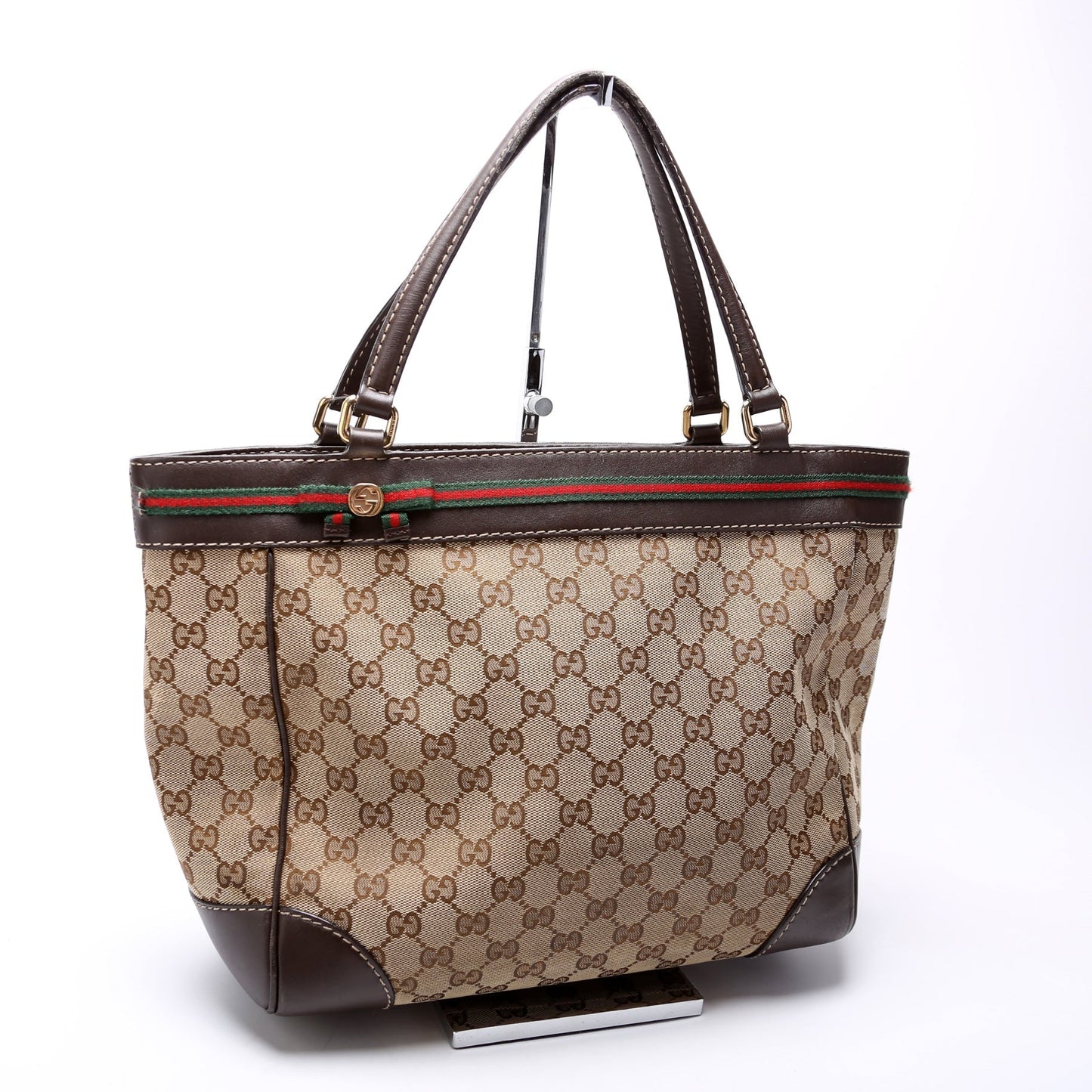Gucci 257061 GG Canvas Mayfair Medium Tote Bag