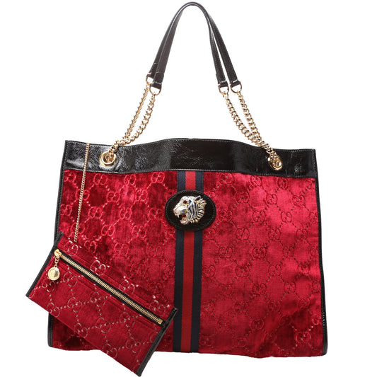 Gucci 537219 GG Velvet Rajah Tote Bag