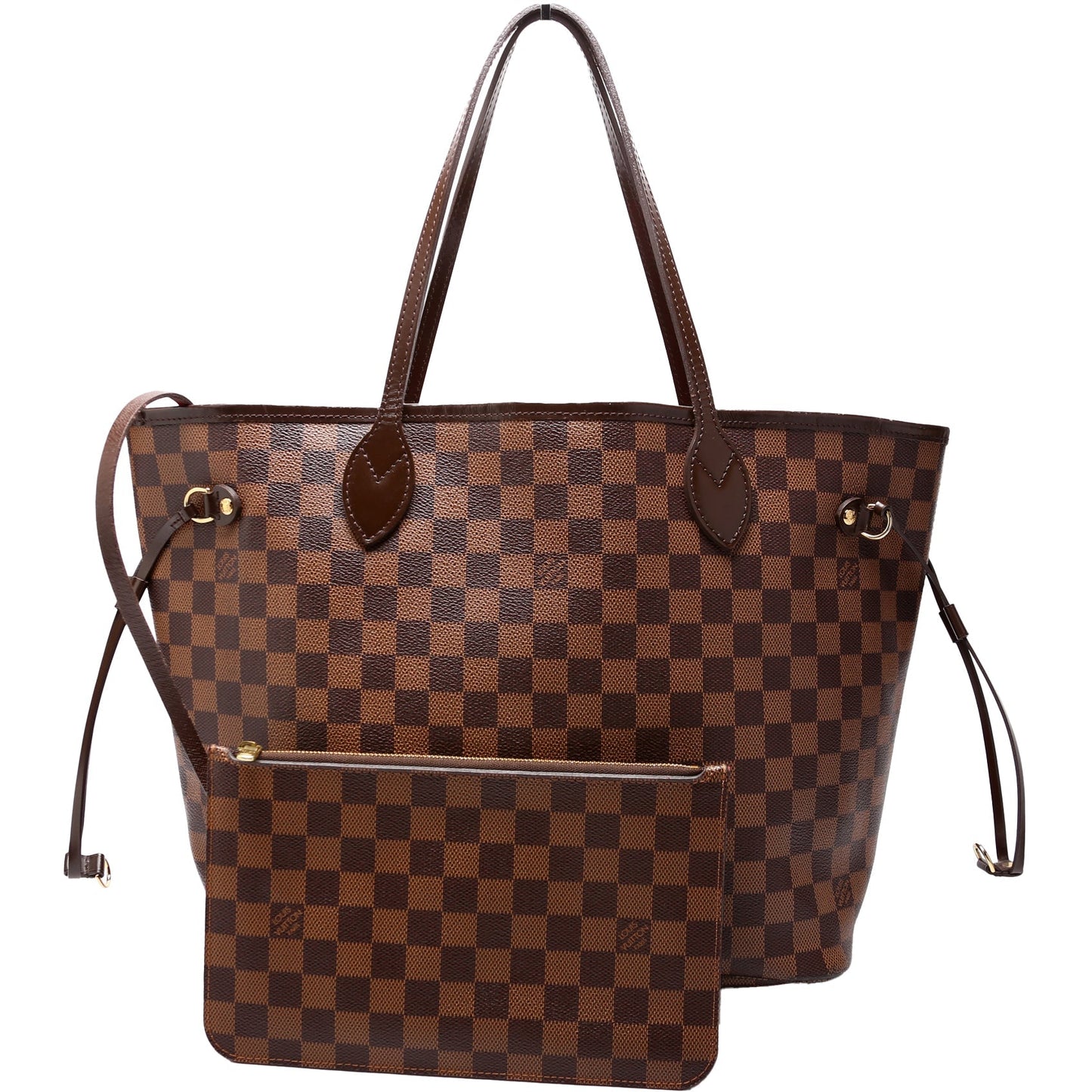Louis Vuitton Neverfull w/Wallet MM Damier Ebene