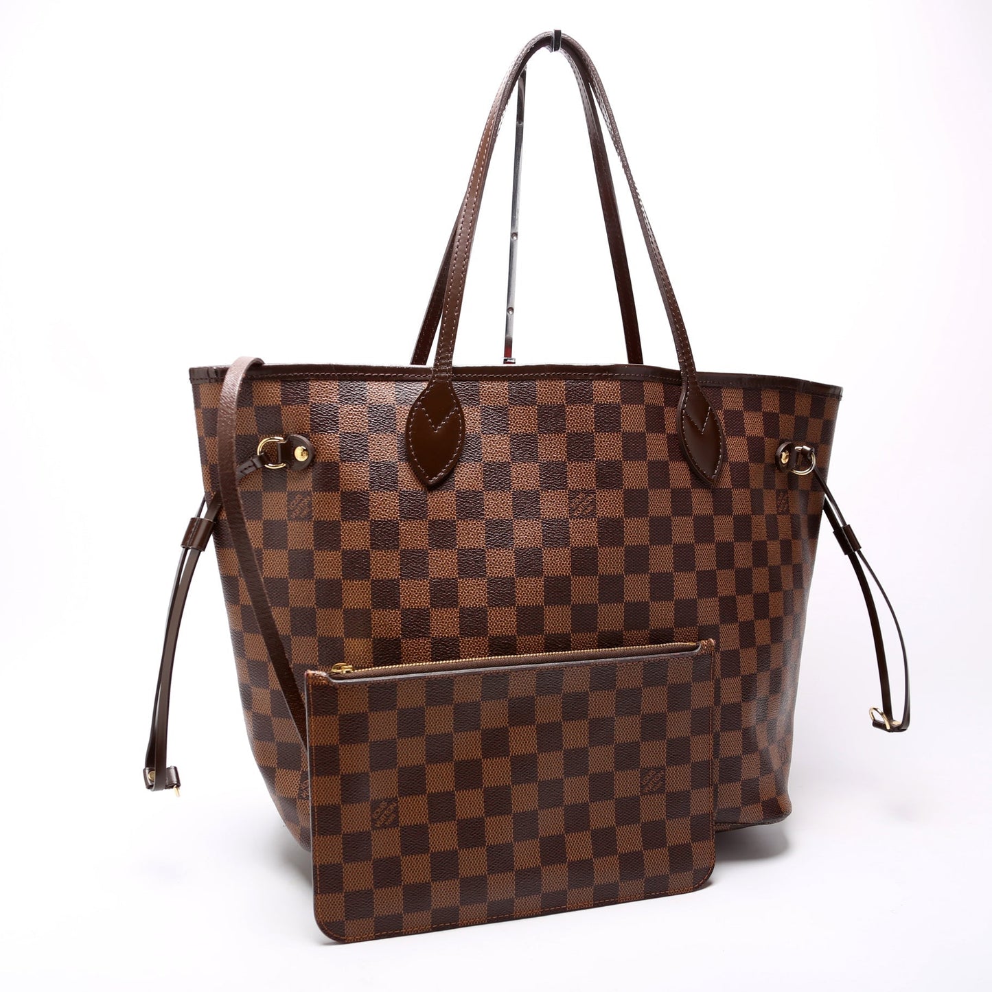 Louis Vuitton Neverfull w/Wallet MM Damier Ebene