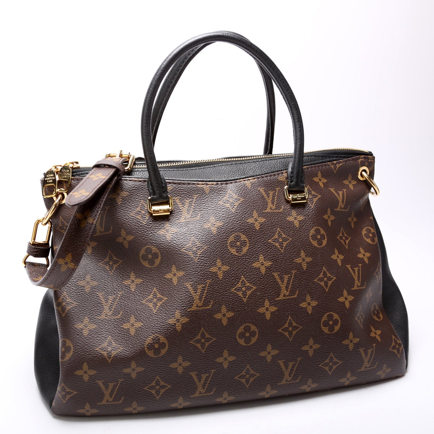 Louis Vuitton Pallas Tote Monogram Canvas Side