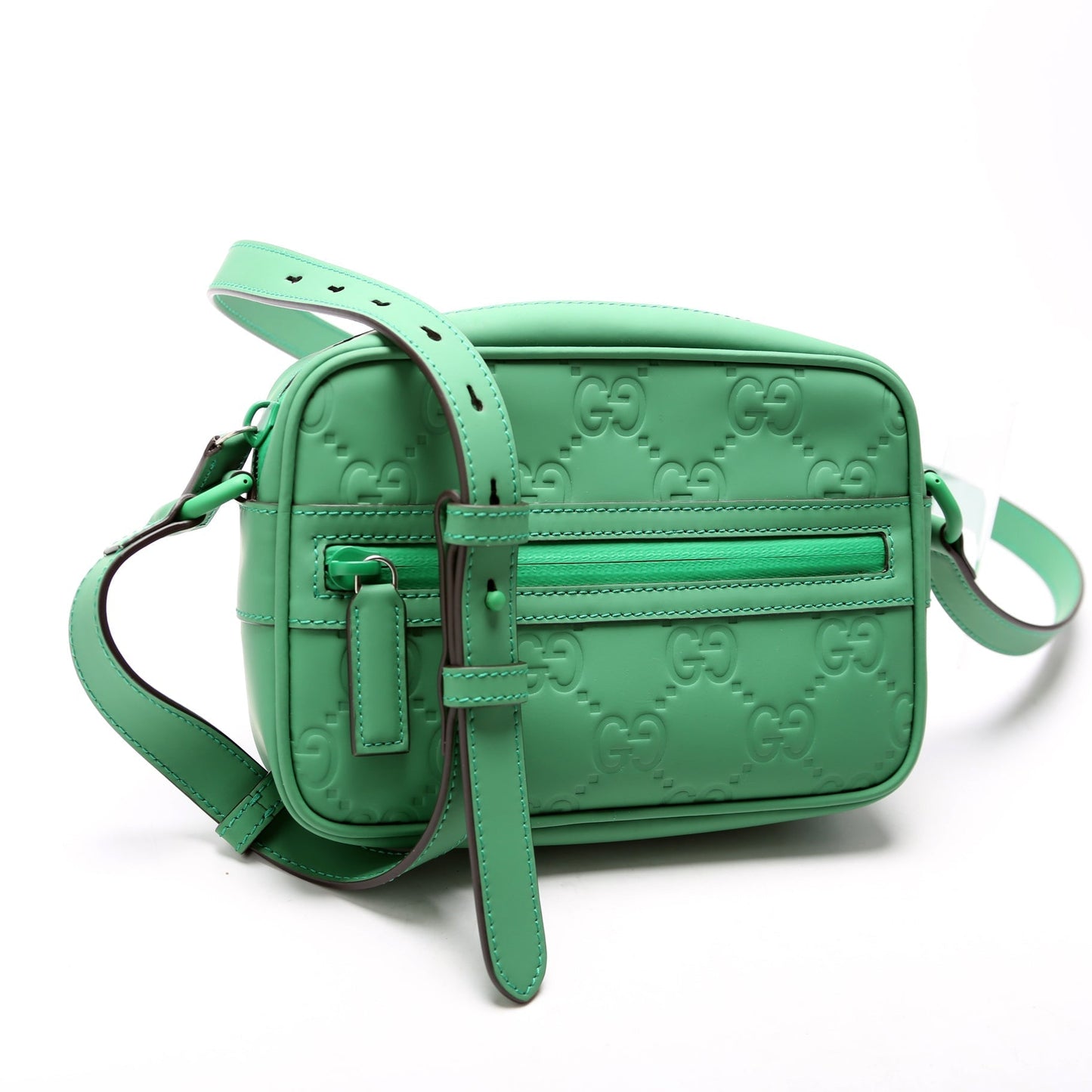 Gucci 771321 GG Rubber Effect Leather Small Crossbody Bag