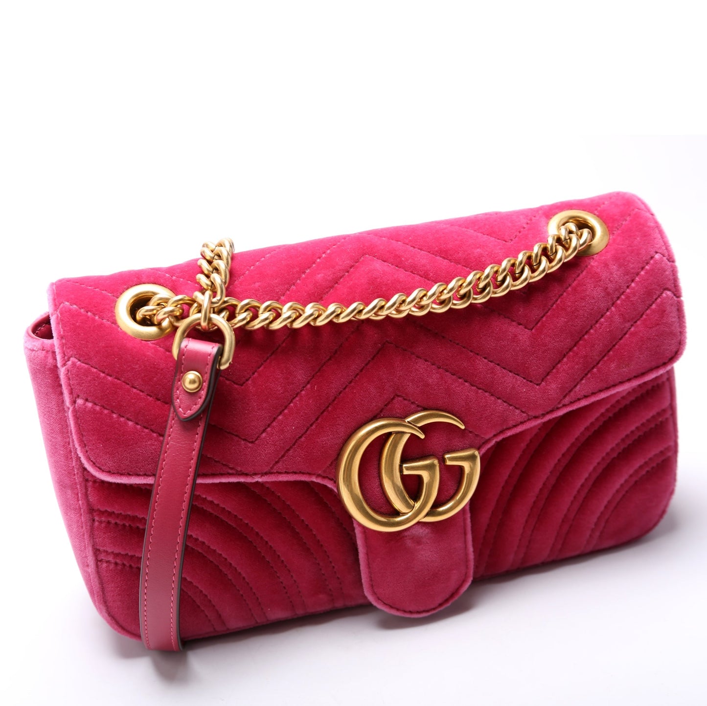 Gucci 443496 Marmont Velvet Shoulder Medium Bag