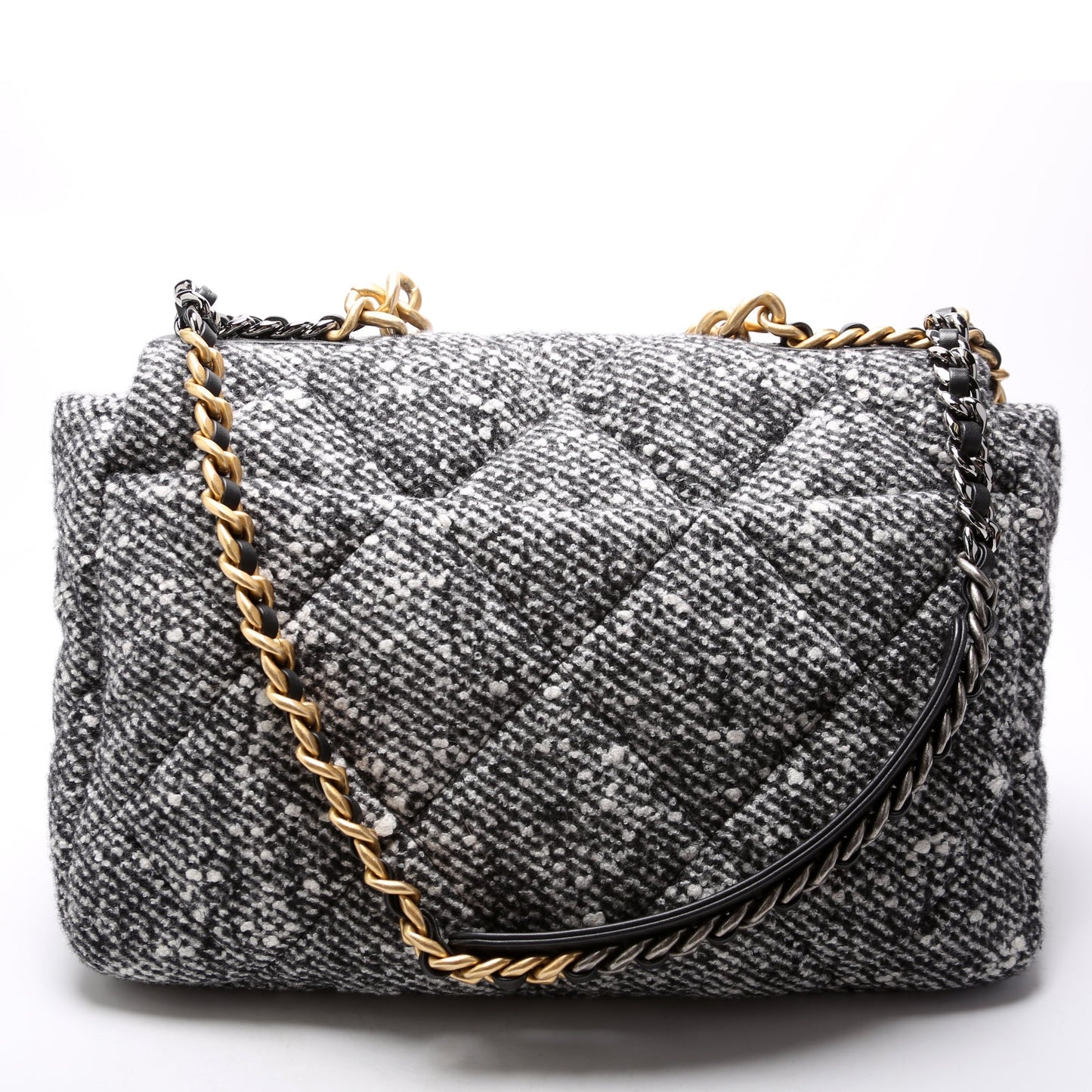 Chanel 19 Maxi Flap Quilted Tweed Bag