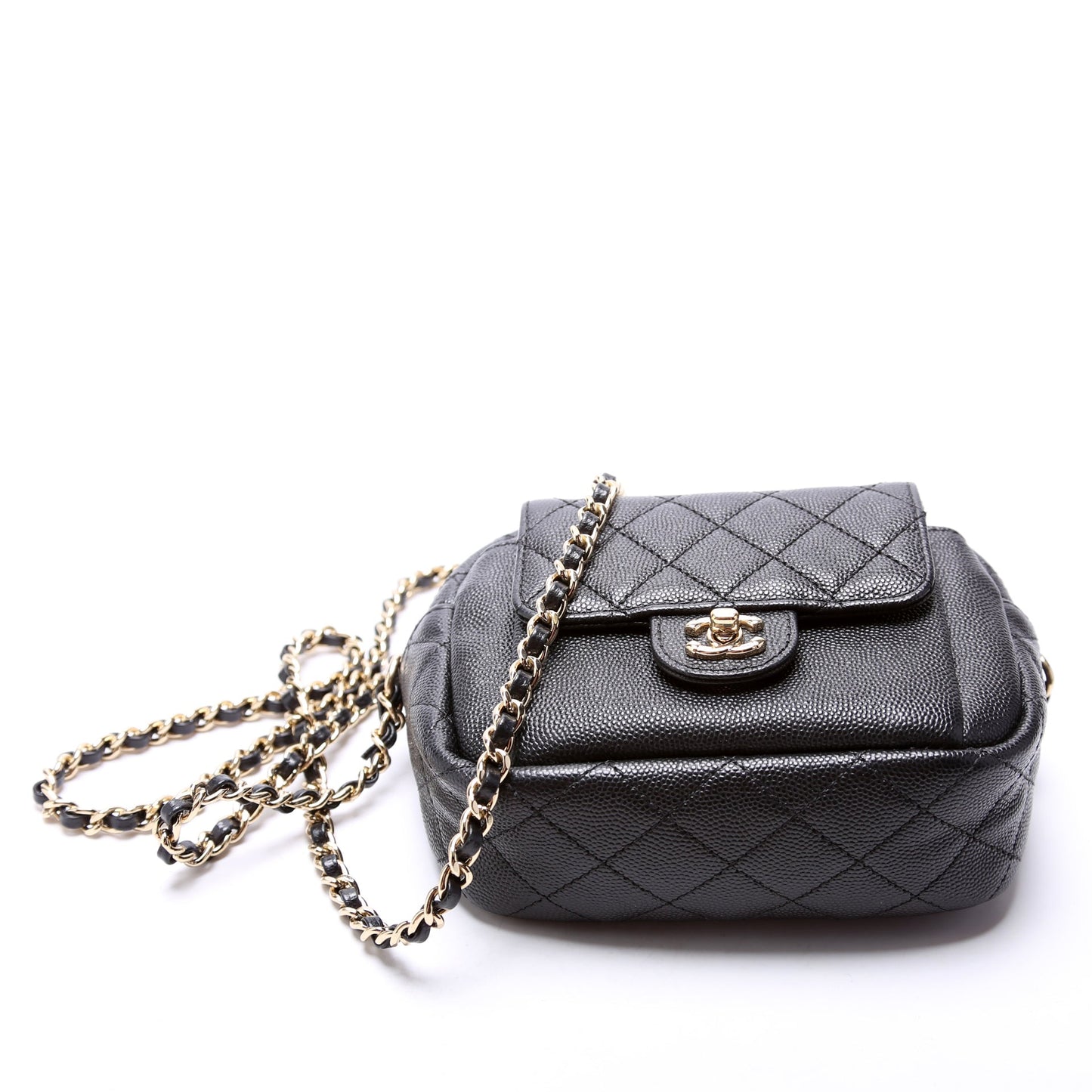 Chanel CC Day Camera Case Quilted Caviar 27M Bag