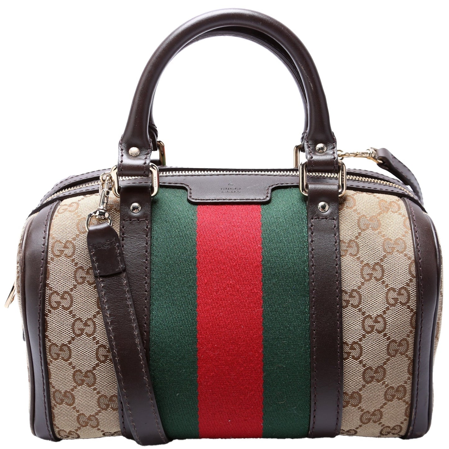 Gucci 269876 GG Canvas Small Boston Bag