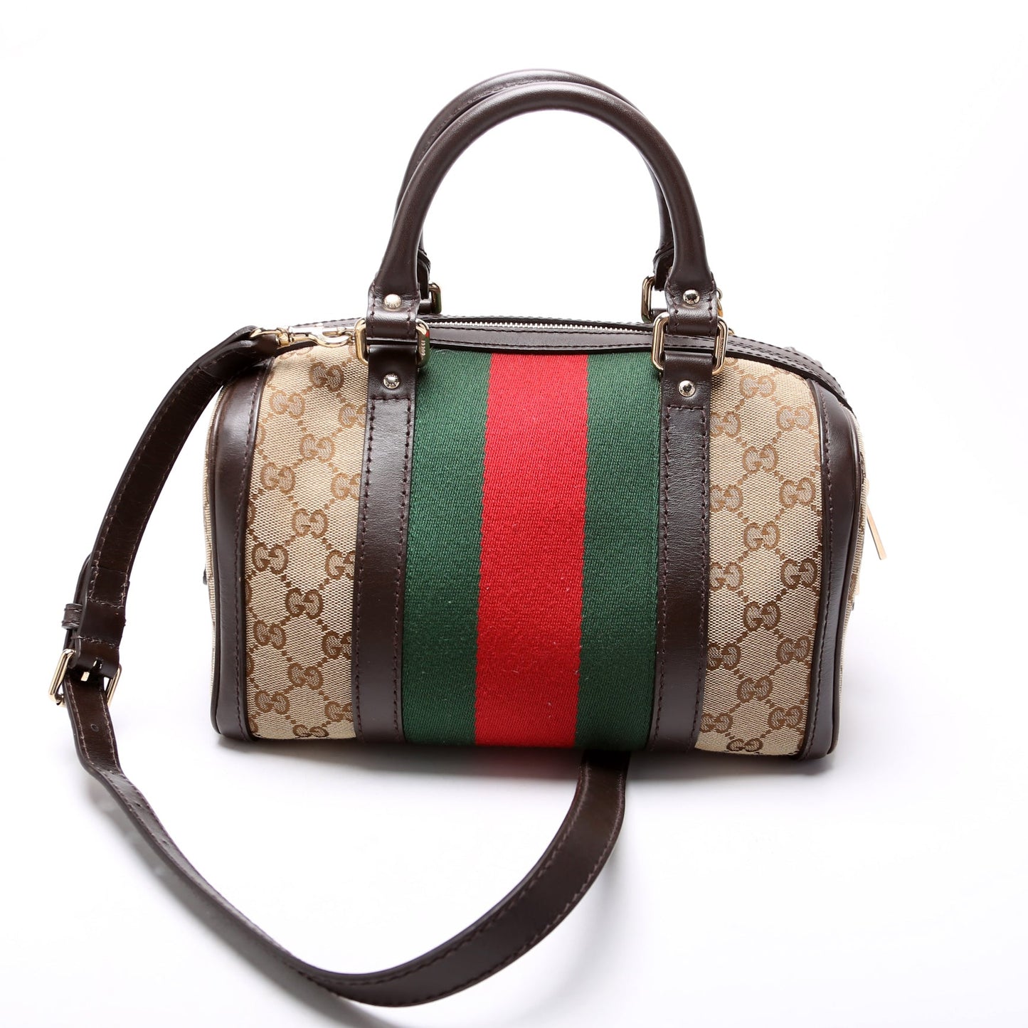 Gucci 269876 GG Canvas Small Boston Bag