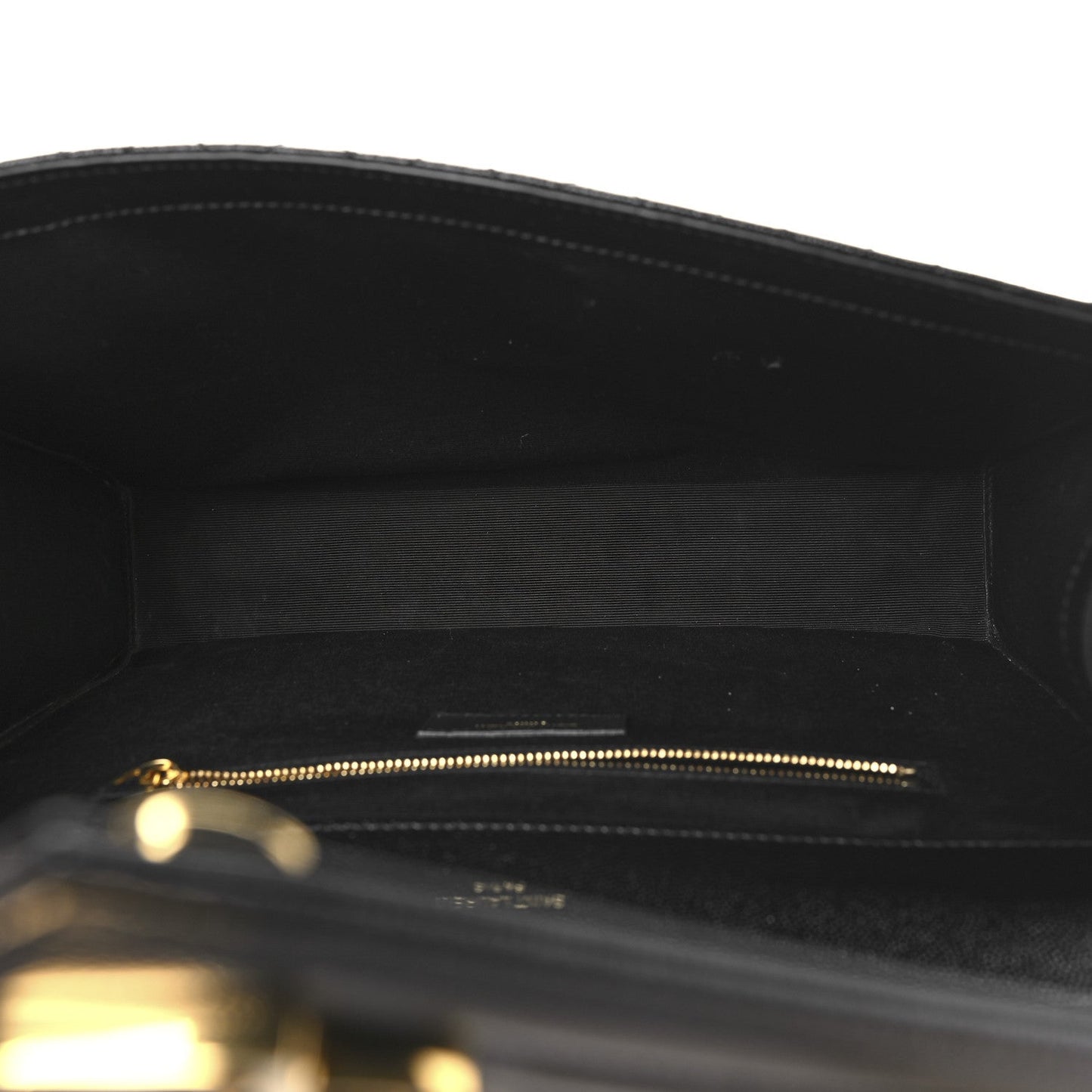 Saint Laurent Grain De Poudre Textured Mixed Matelasse Large Triquilt Monogram Satchel Black