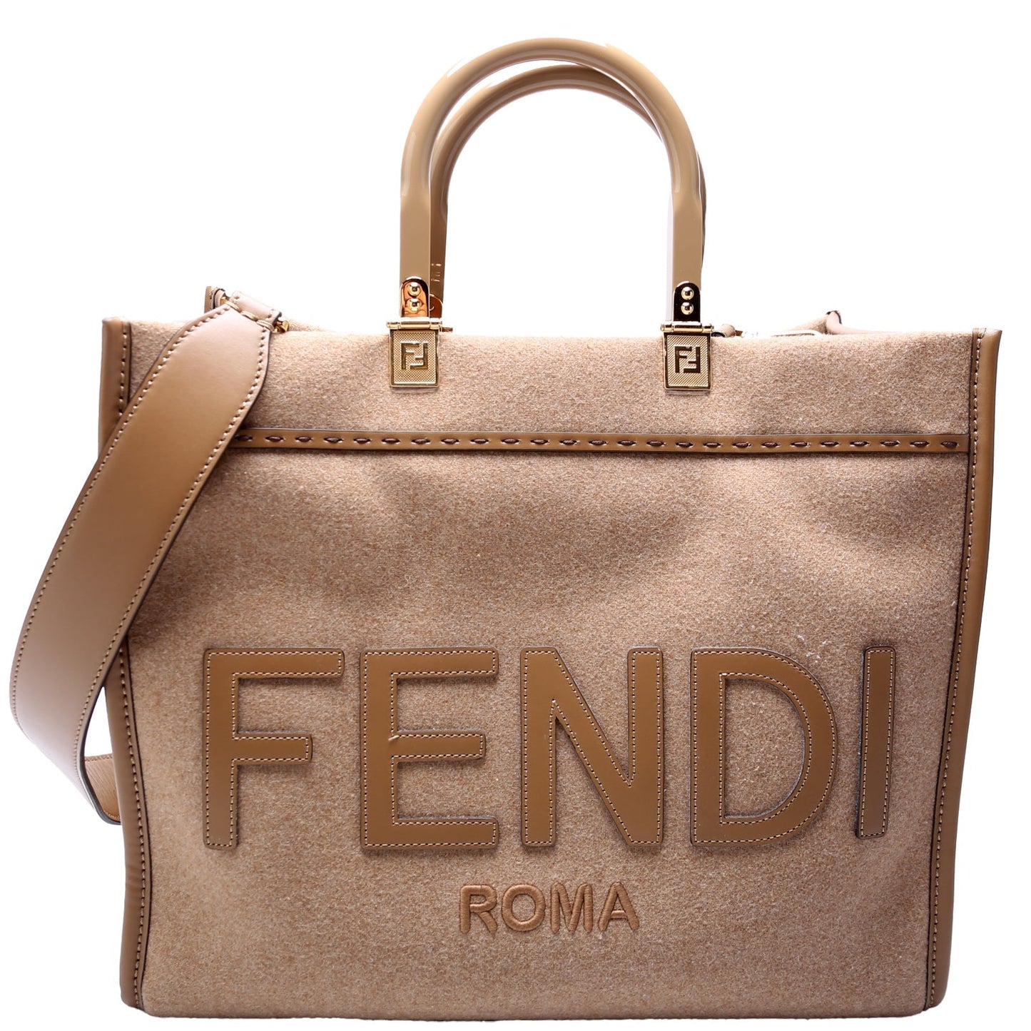 Fendi 8BH386 Sunshine Shopped Medium Flannel Bag