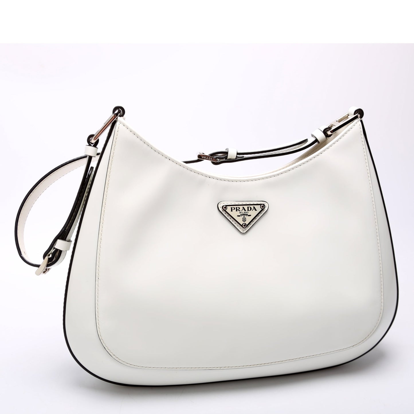 Prada 1BC156 Cleo Brushed Leather Bag