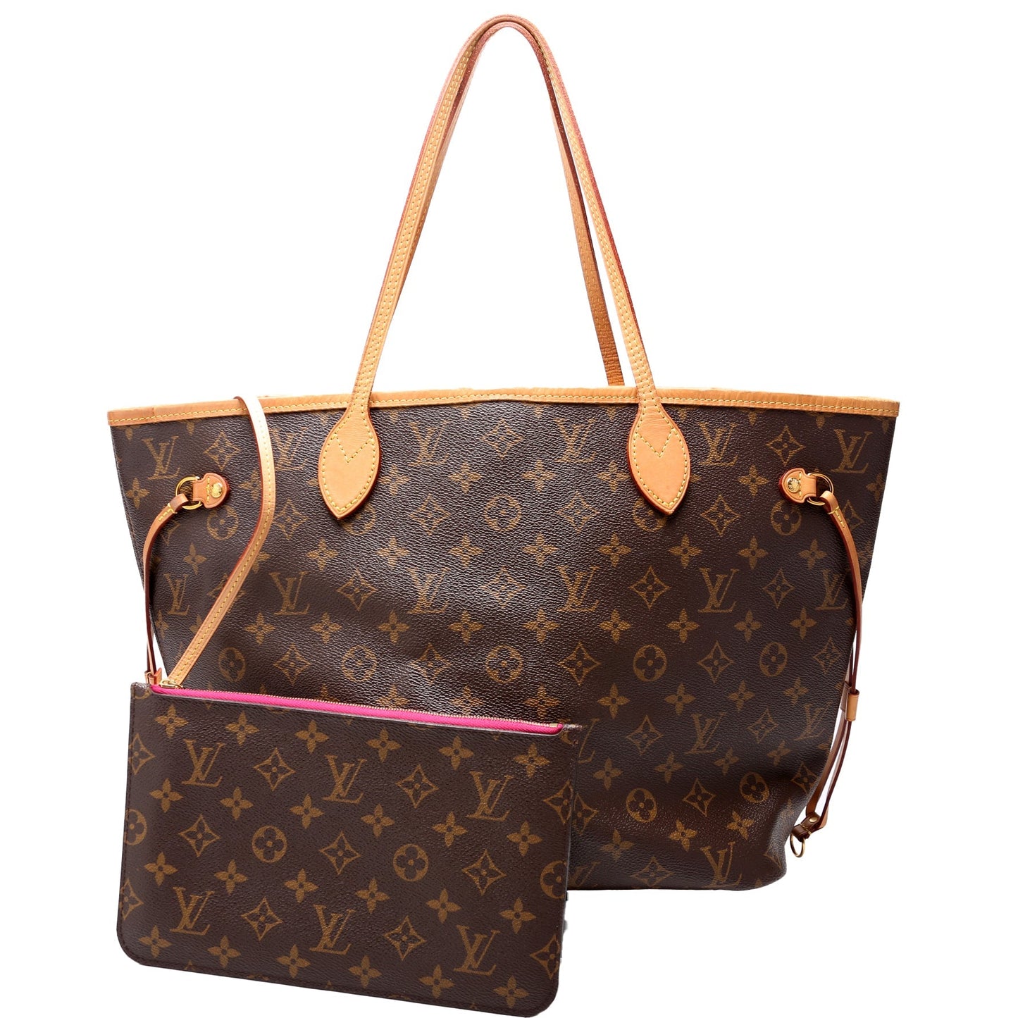 Louis Vuitton Neverfull With Wallet MM Monogram