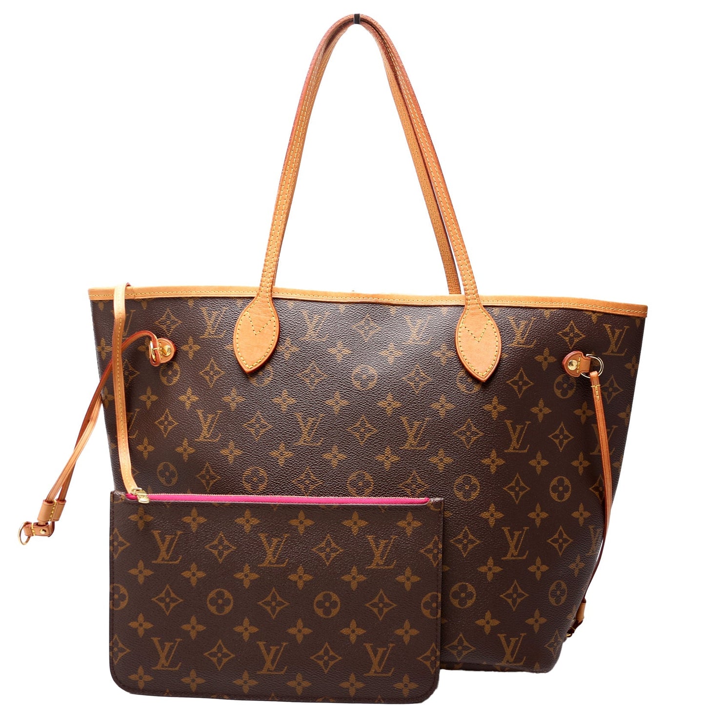 Louis Vuitton Neverfull W/Wallet MM Monogram