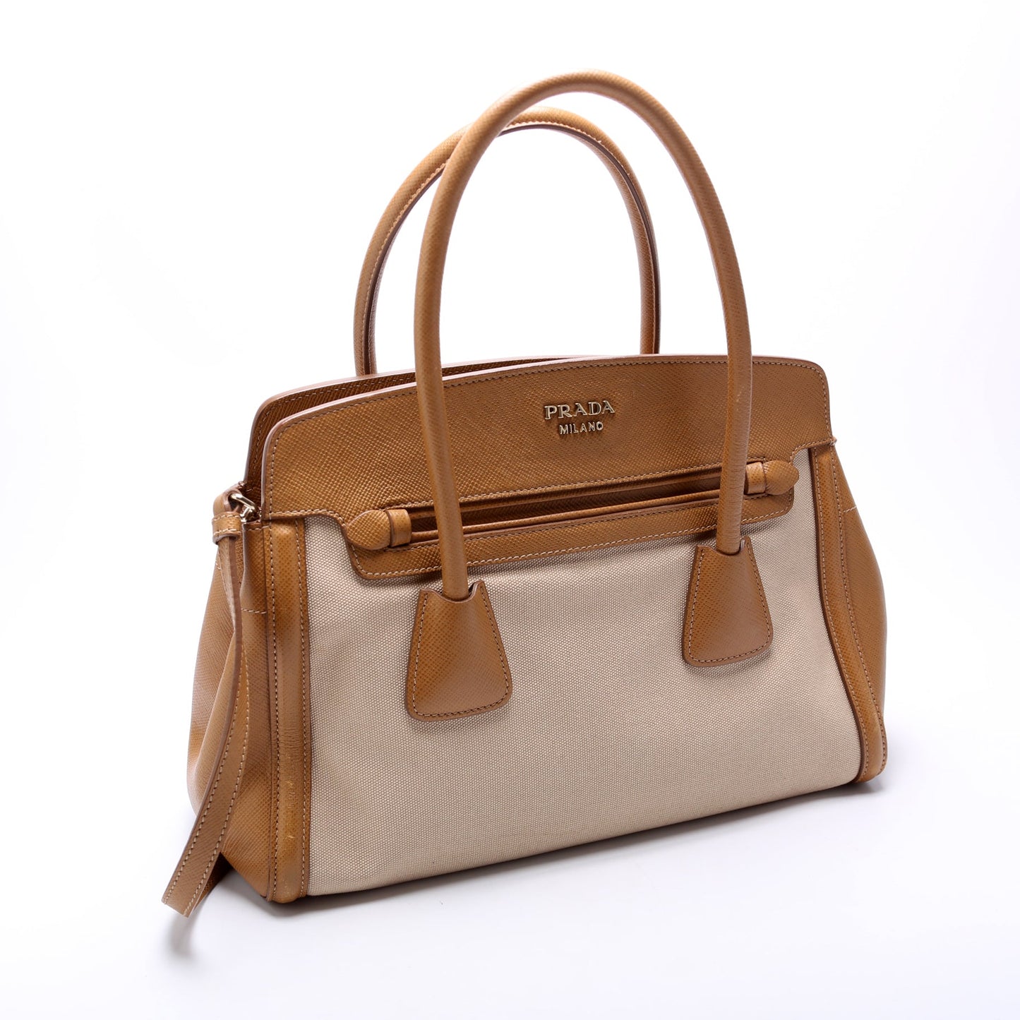 Prada Saffiano Cuir Canapa Tote Bag