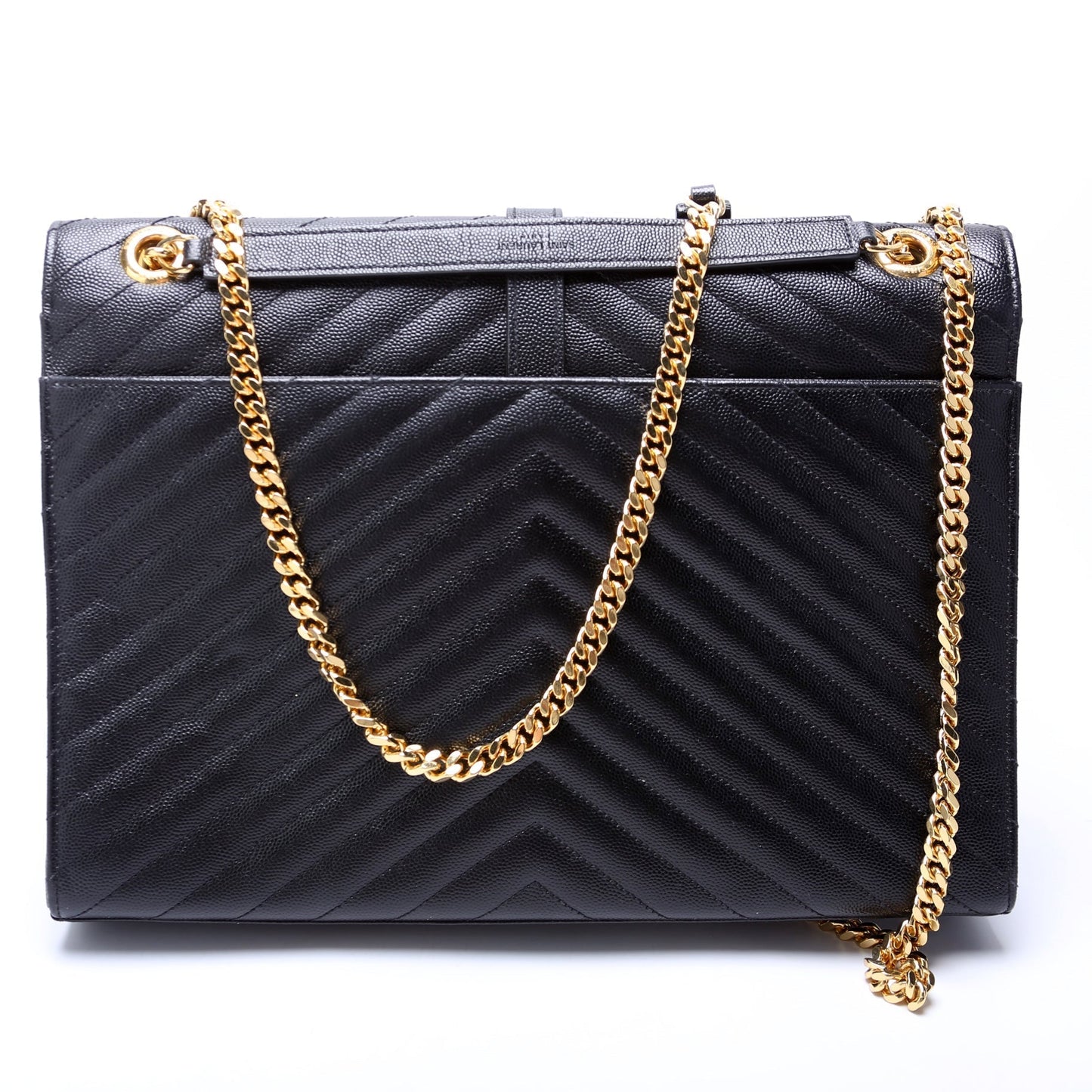 Saint Laurent 396910 Envelope Chevron Large Bag