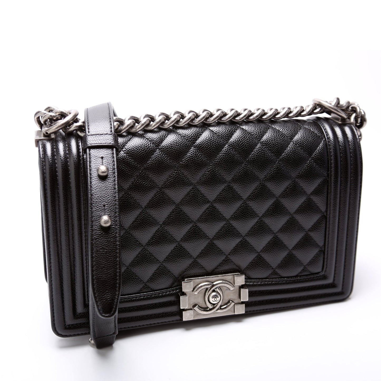 Chanel Boy Flap Medium Old Caviar RFID Black Bag