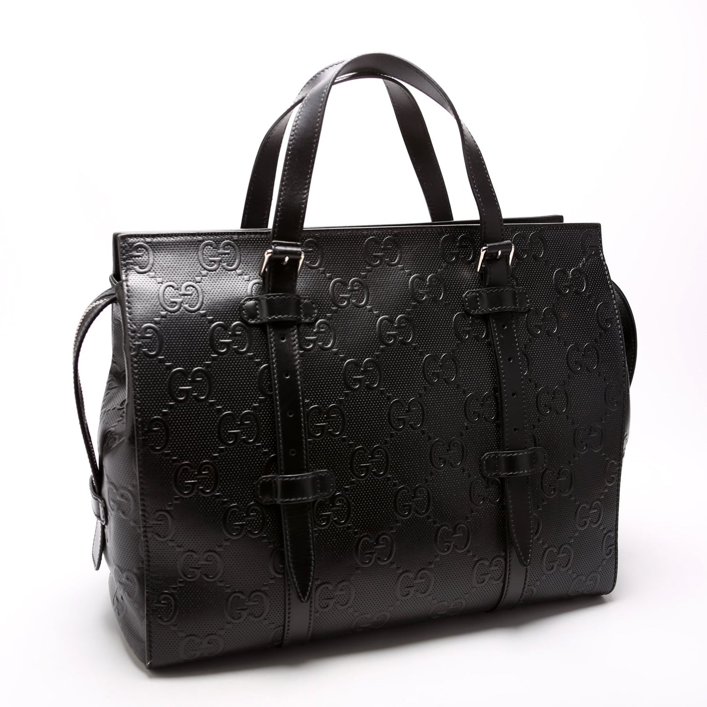 Gucci GG Embossed Belt 658582 Black Bag