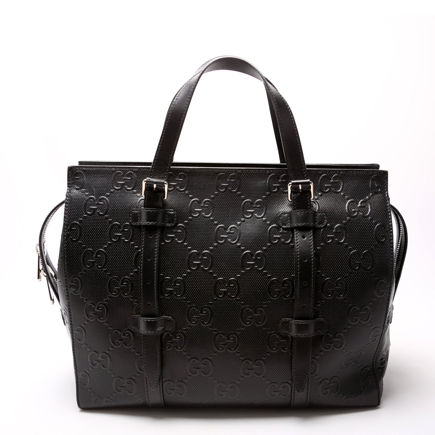 Gucci GG Embossed Belt 658582 Black Bag