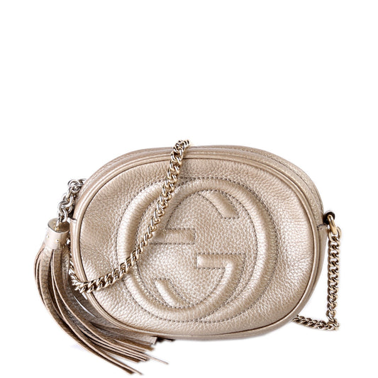 Gucci 353965 Soho Mini Crossbody Gold Bag