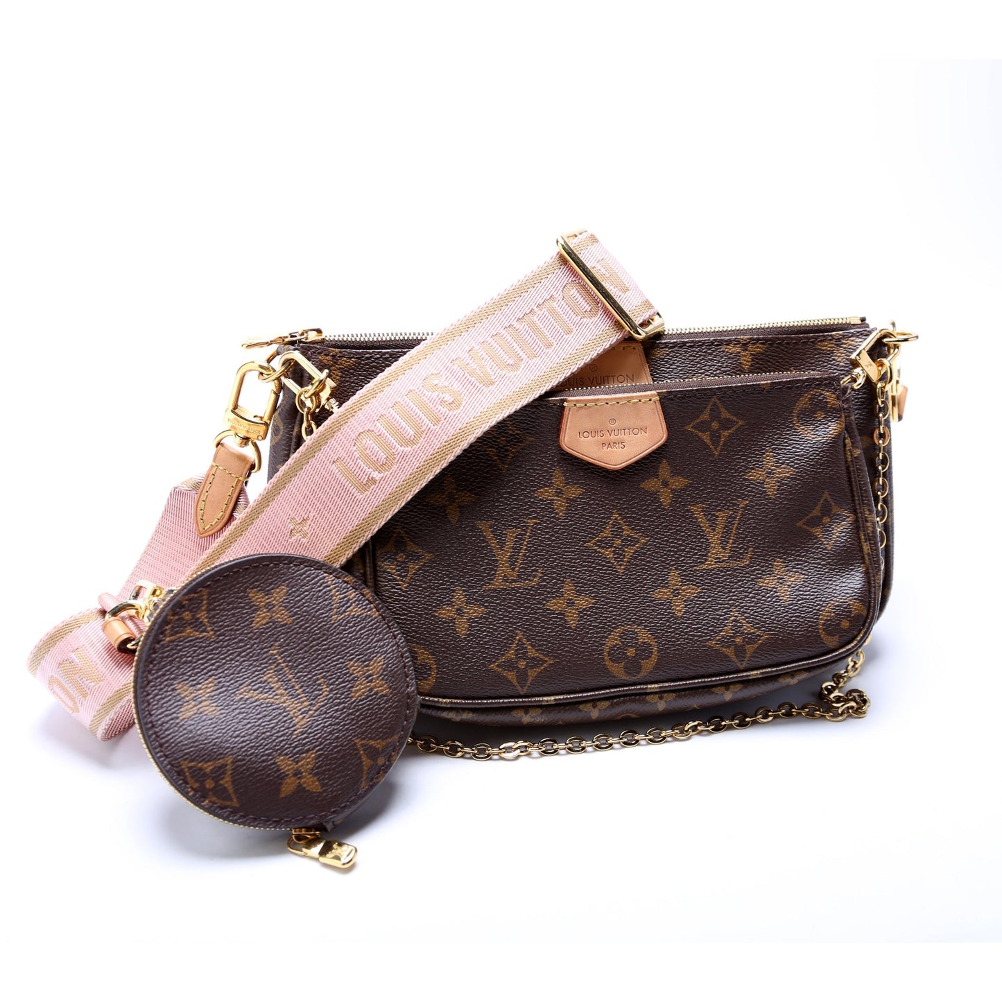Louis Vuitton Multi Pochette Monogram Pink
