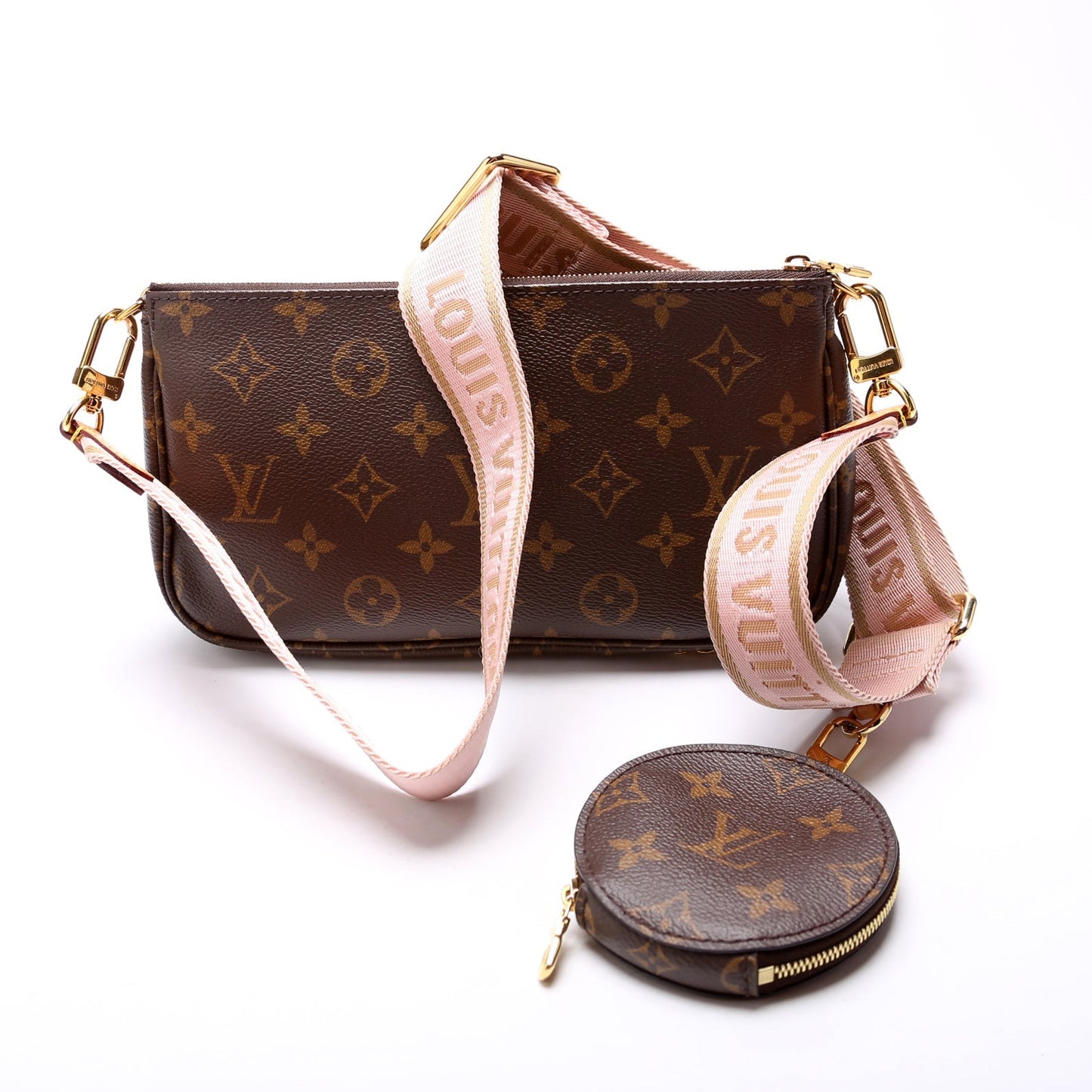 Louis Vuitton Multi Pochette Monogram Pink