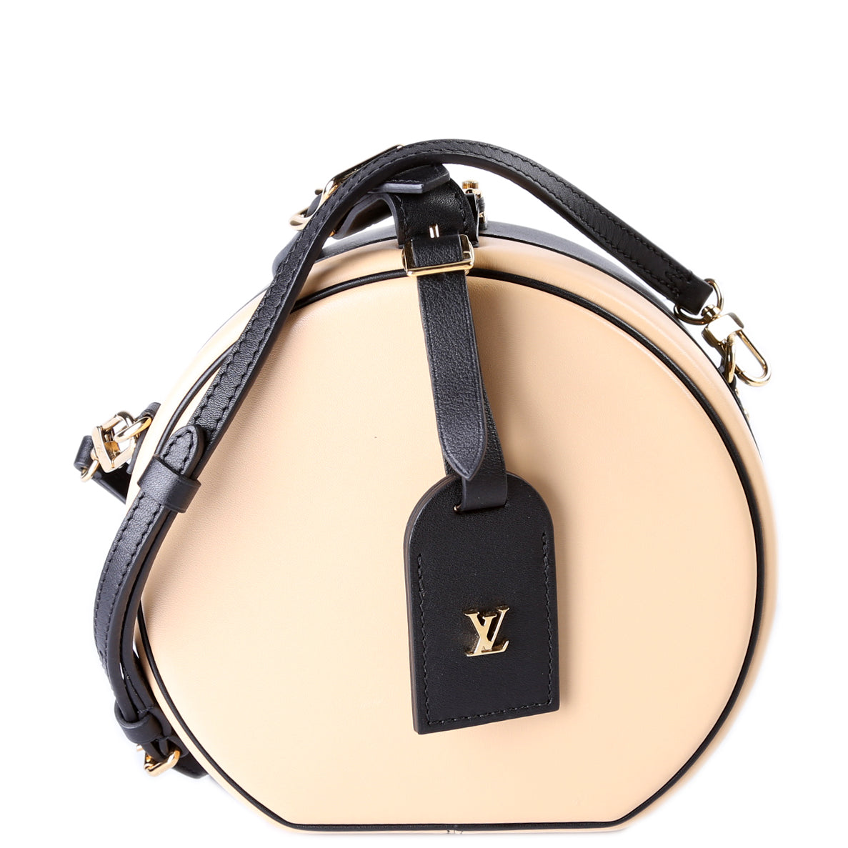 Louis Vuitton Petite Boite Chapeau Calfskin Tan/Black
