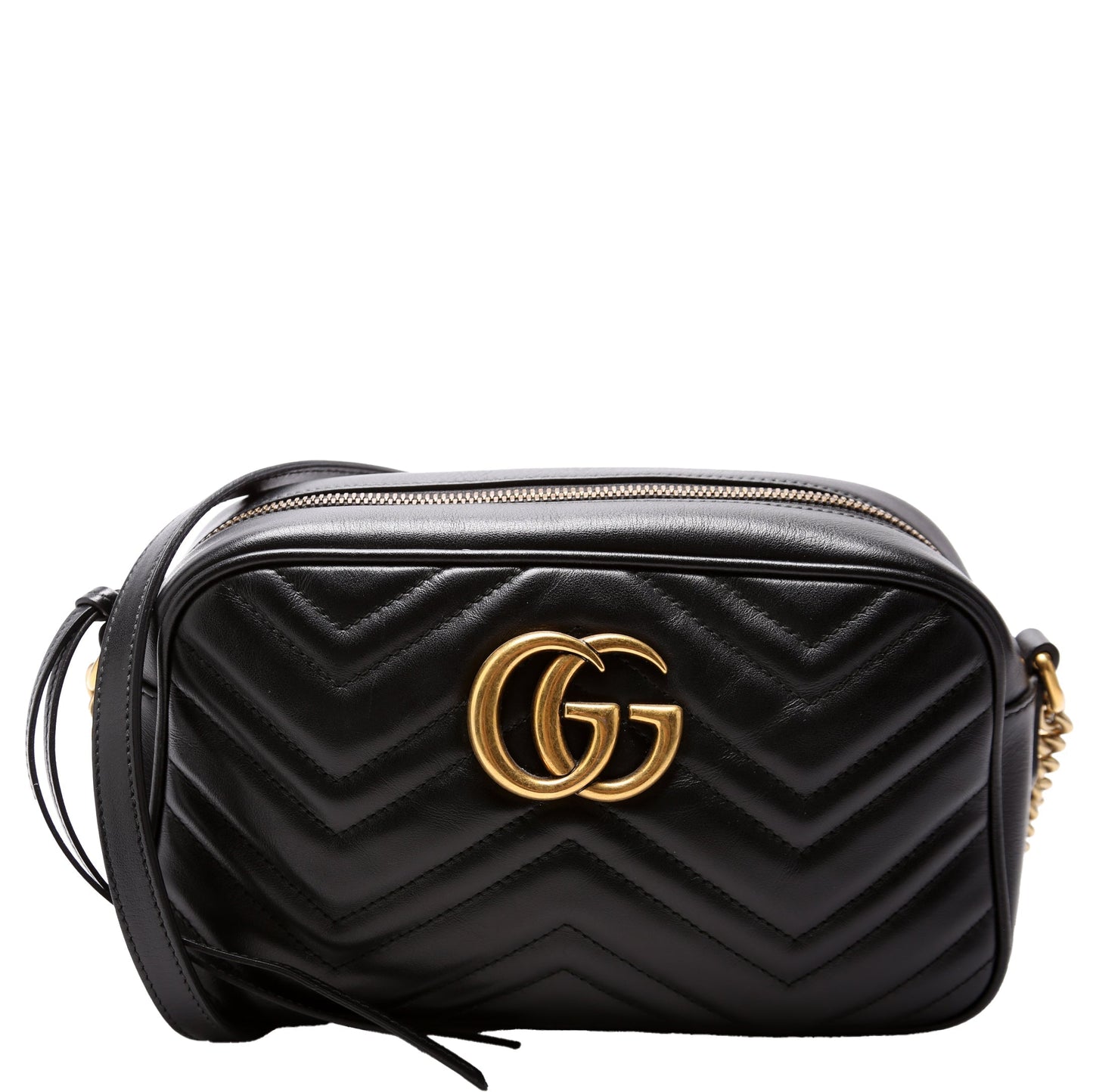 Gucci 447632 Marmont Small Leather Camera Black Bag