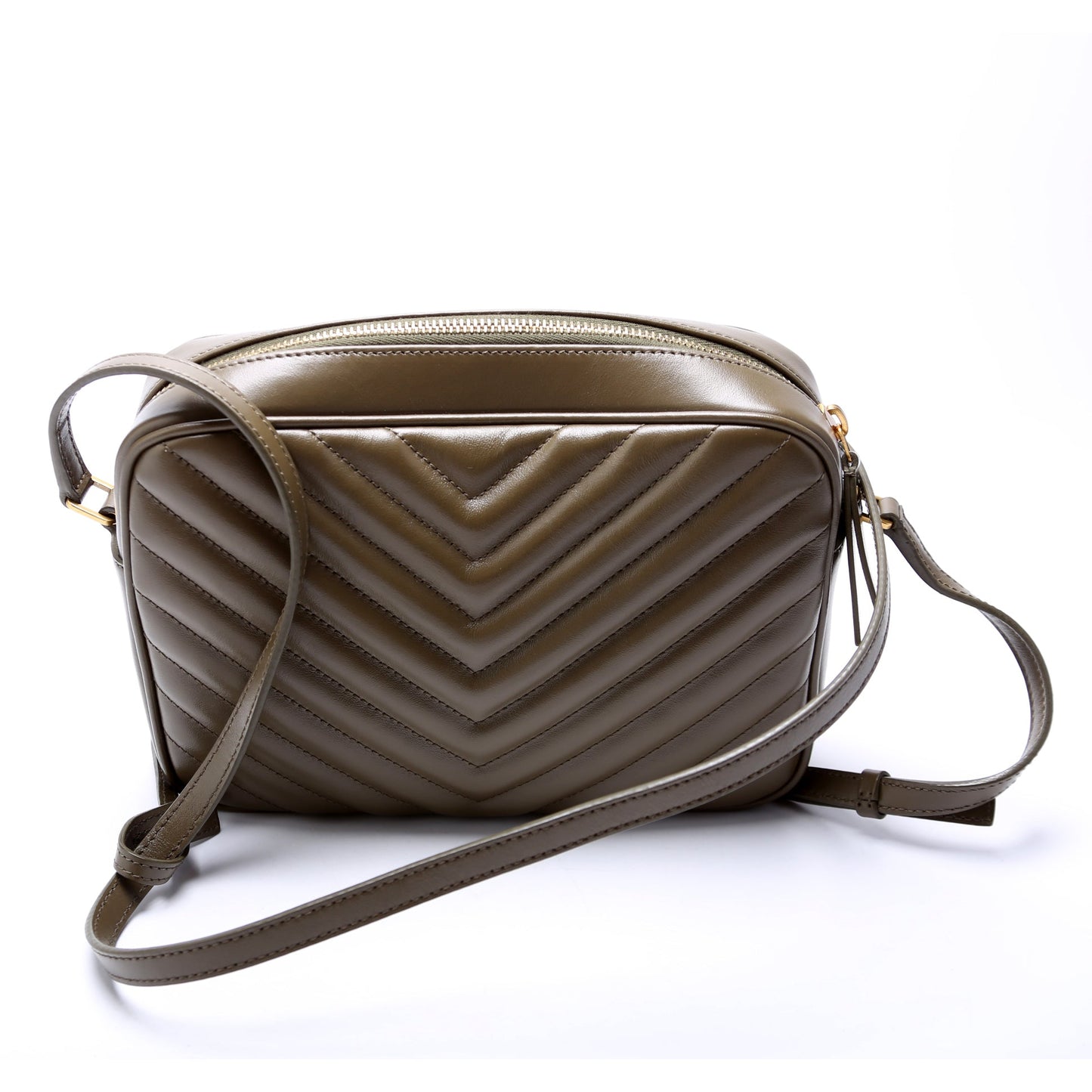 Saint Laurent Lou Camera Quilted 612544 Green Bag