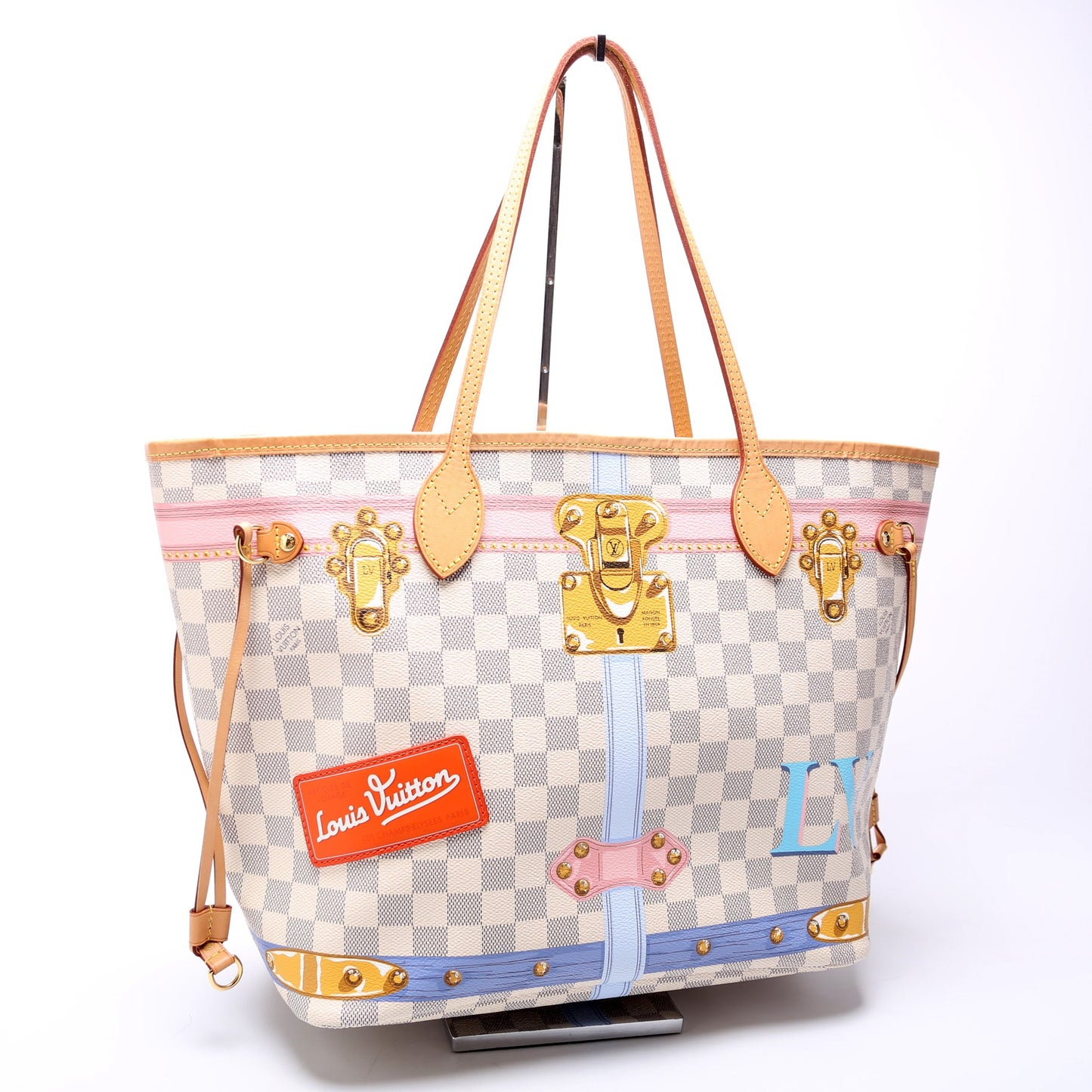 Louis Vuitton Neverfull MM Summer Trunks Damier Azur