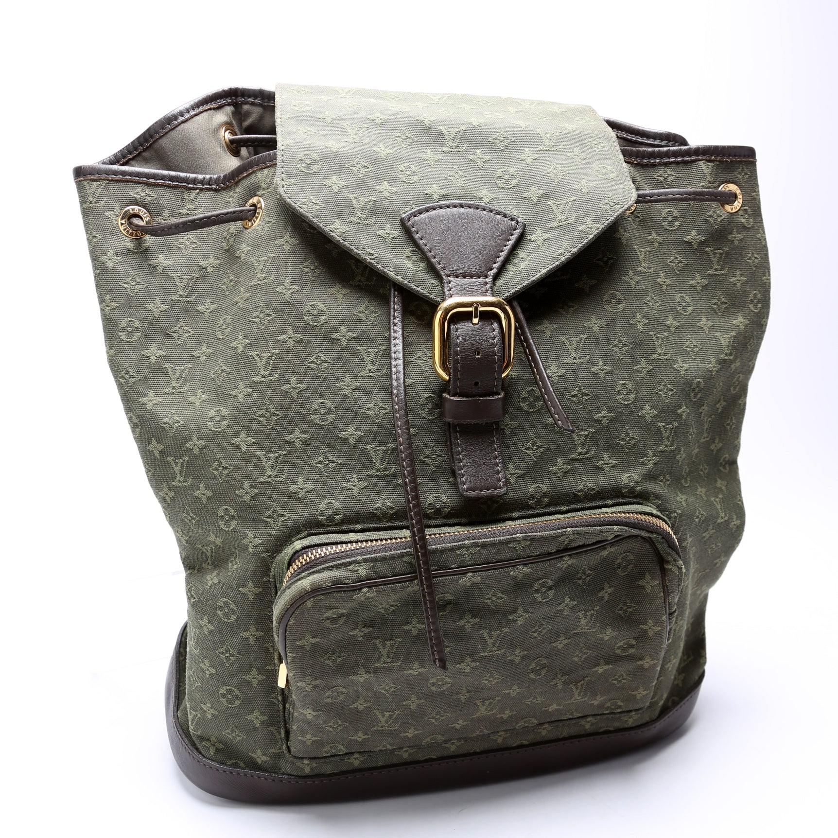 Louis Vuitton Montsouris GM Mini Lin Green
