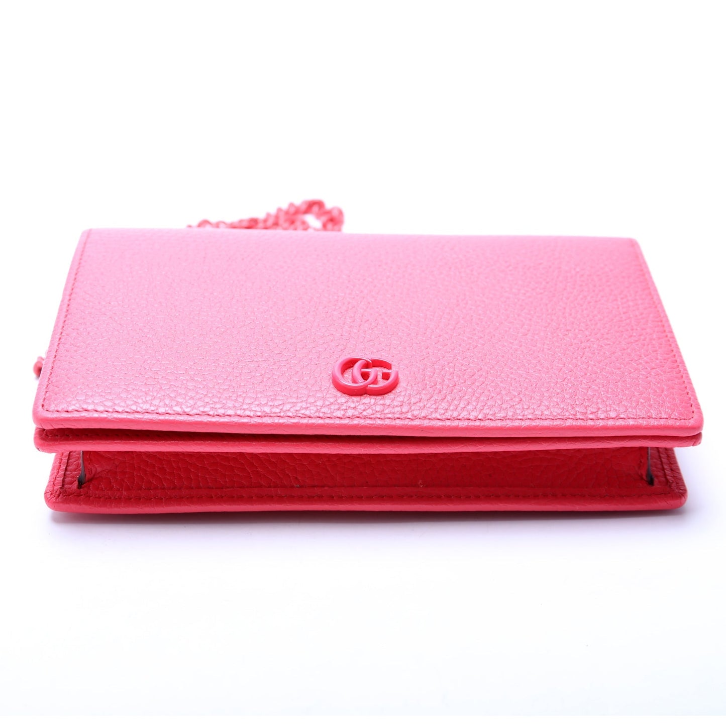 Gucci 497985 Marmont Mini Chain Pink Bag