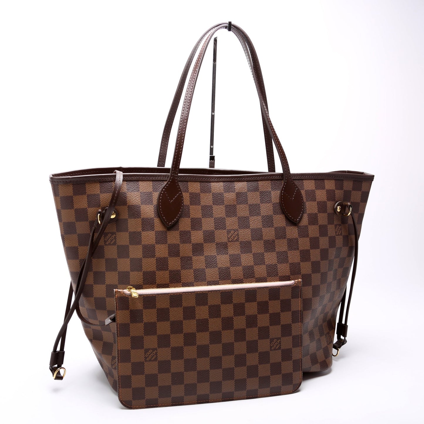 Louis Vuitton Neverfull W/Wallet MM Damier Ebene Pink
