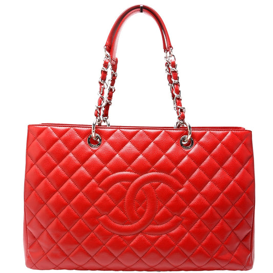 Chanel Grand Shopping Tote Caviar XL Red Bag