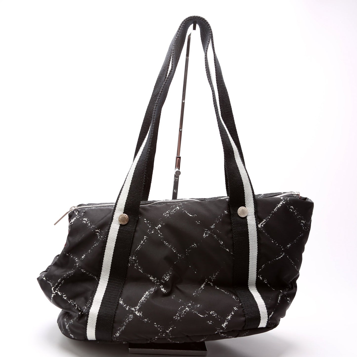 Chanel Travel Ligne Nylon Pet Carrier 5M Black Bag