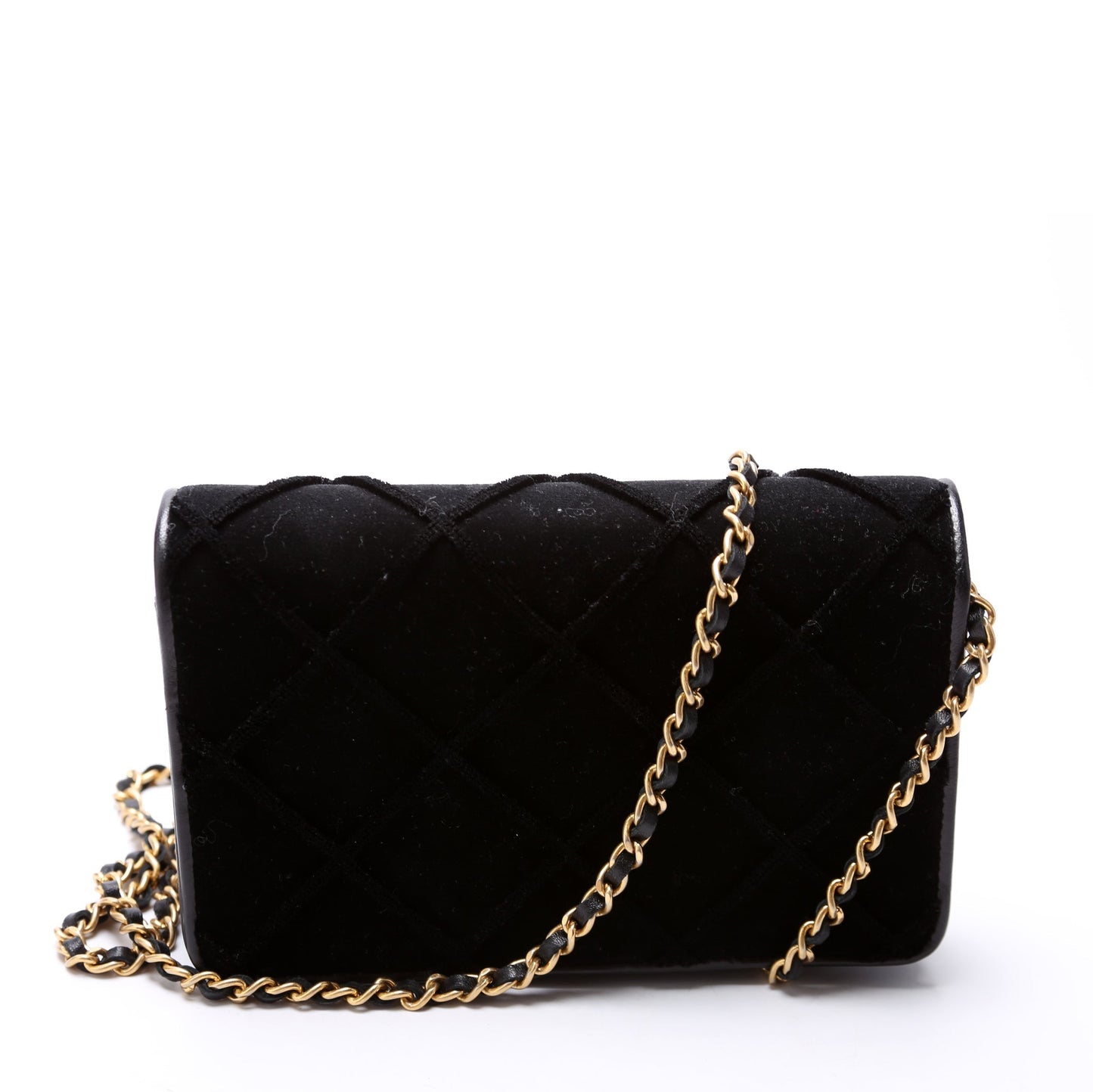 Chanel WOC 3D Quilted Velvet 24M Black Bag