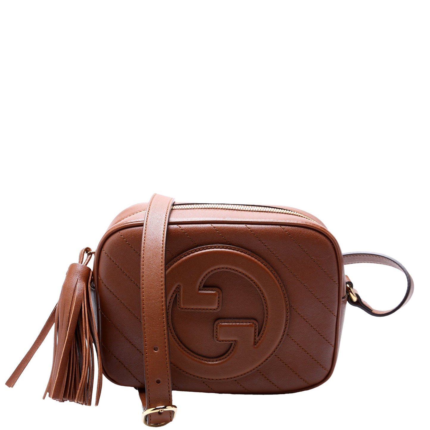 Gucci 742360 Blondie Leather Small Shoulder Brown Bag