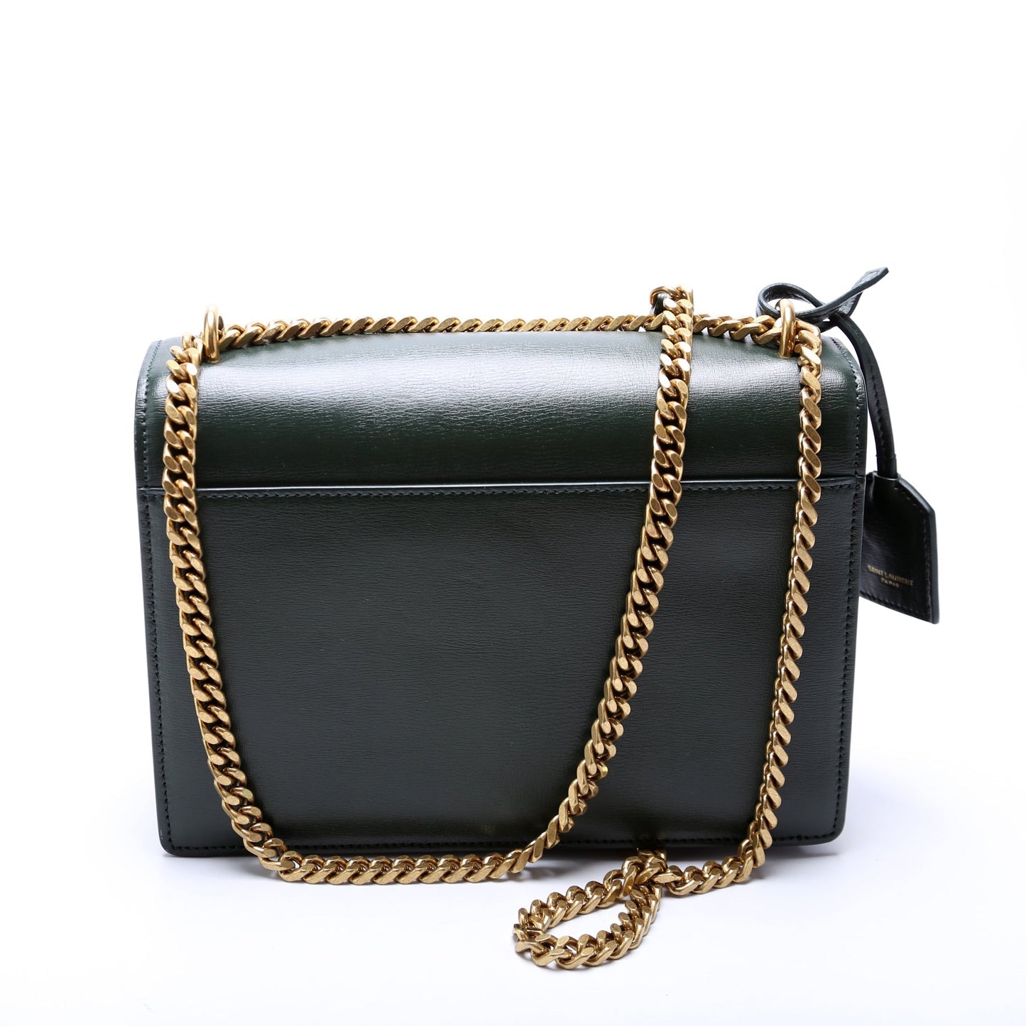 Saint Laurent Sunset Medium Smooth Leather Green Bag
