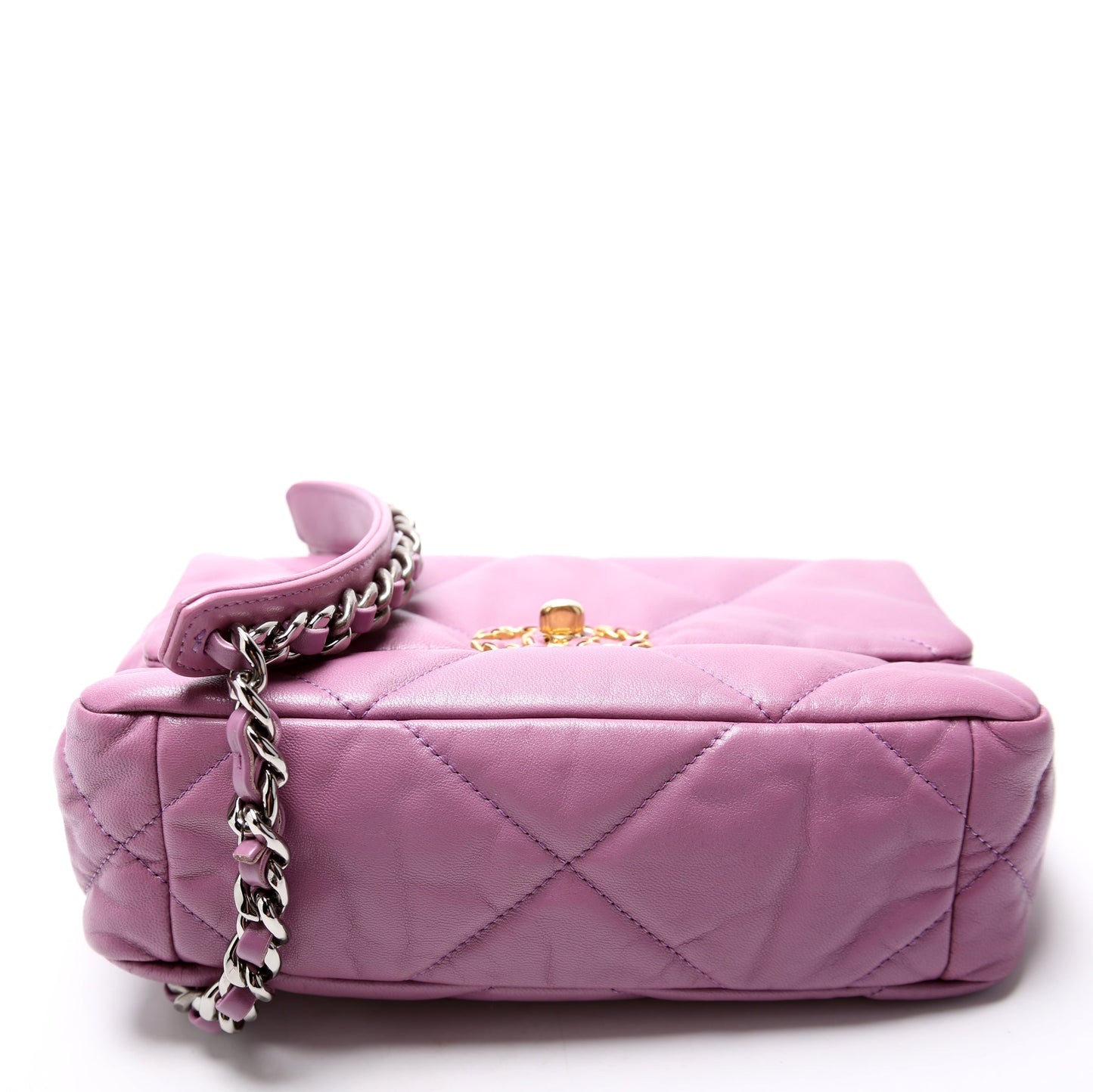 Chanel Quilted Goatskin 19 Medium Flap 30M Purple Bag