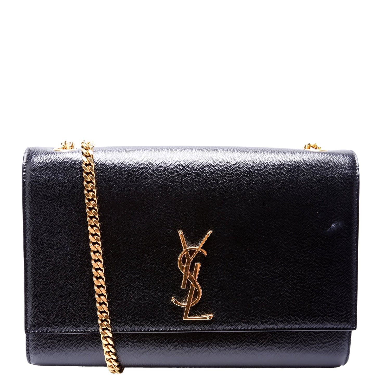 Saint Laurent Kate Satchel Grain Large 446752 Black Bag