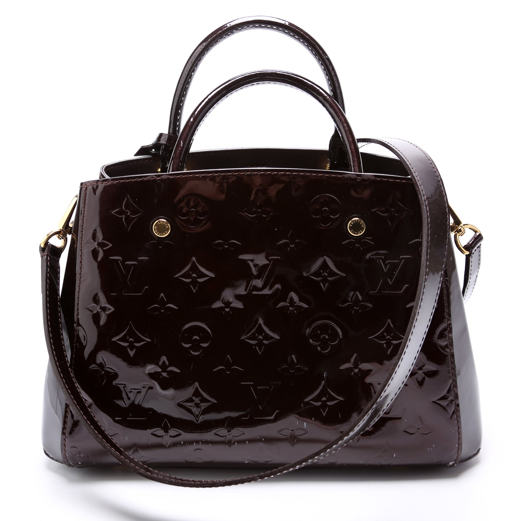Louis Vuitton Montaigne BB Vernis Burgundy