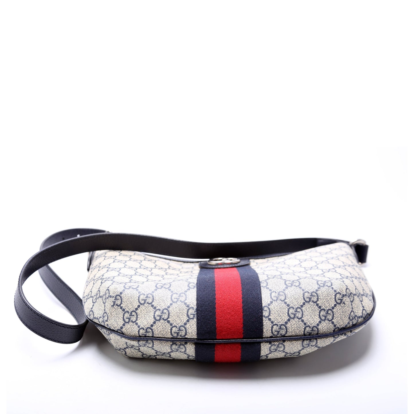 Gucci 598125 Ophidia GG Supreme Small Shoulder Beige/Navy Bag