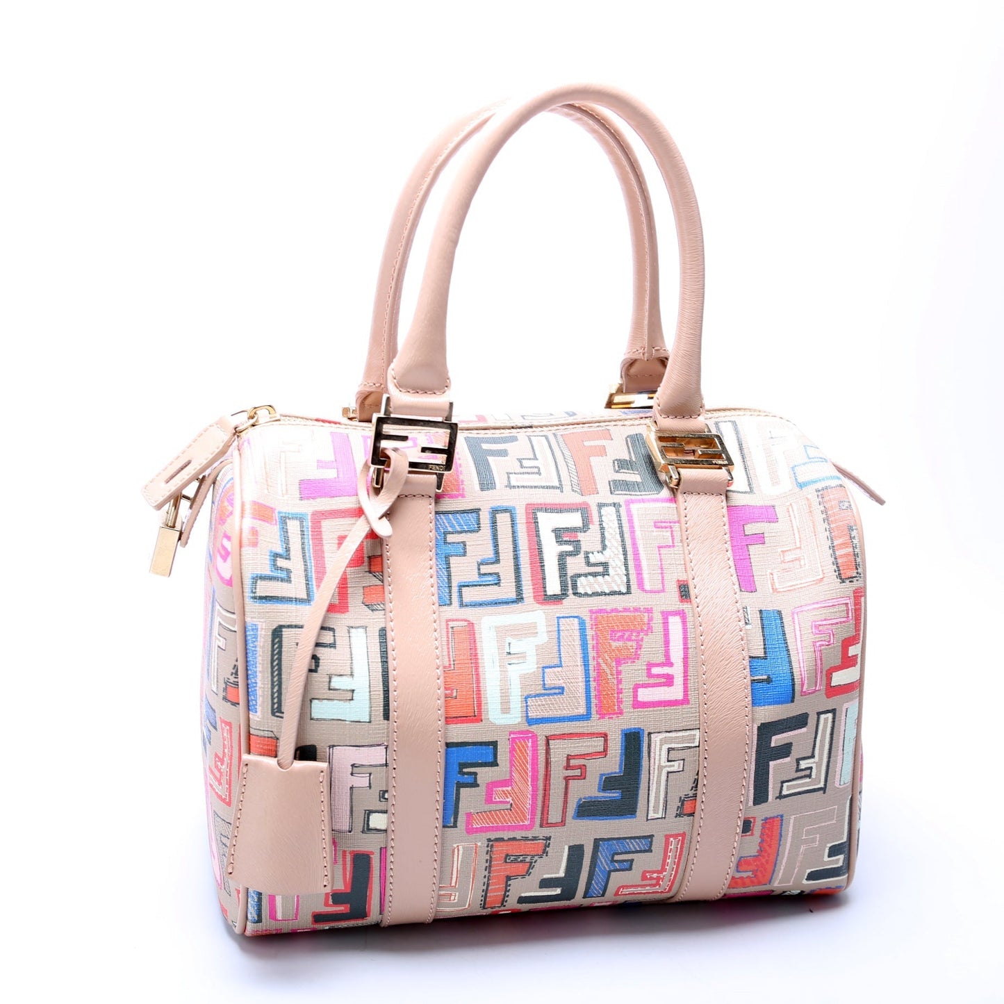 Fendi 8BL068 Zucca Boston Tan/Multicolor Bag