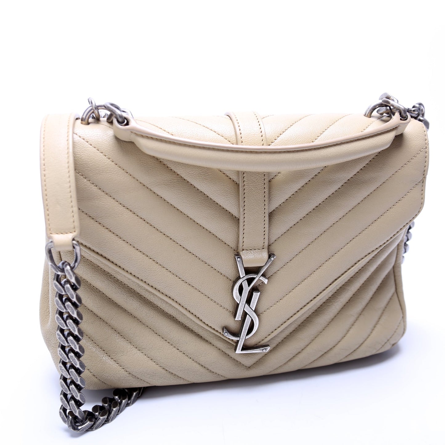 Saint Laurent College Medium 487213/428056/600279 Beige Bag