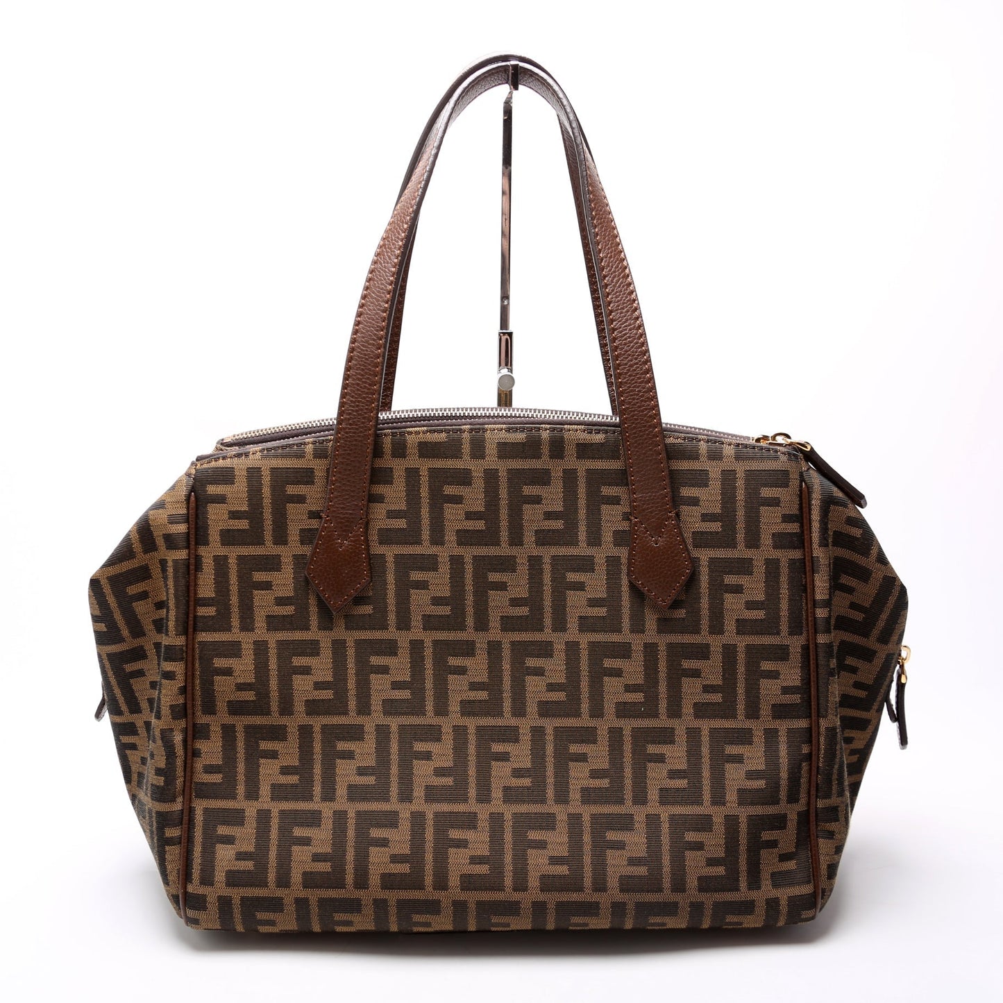 Fendi 8BL118 Zucca Double Zip Tote Bag