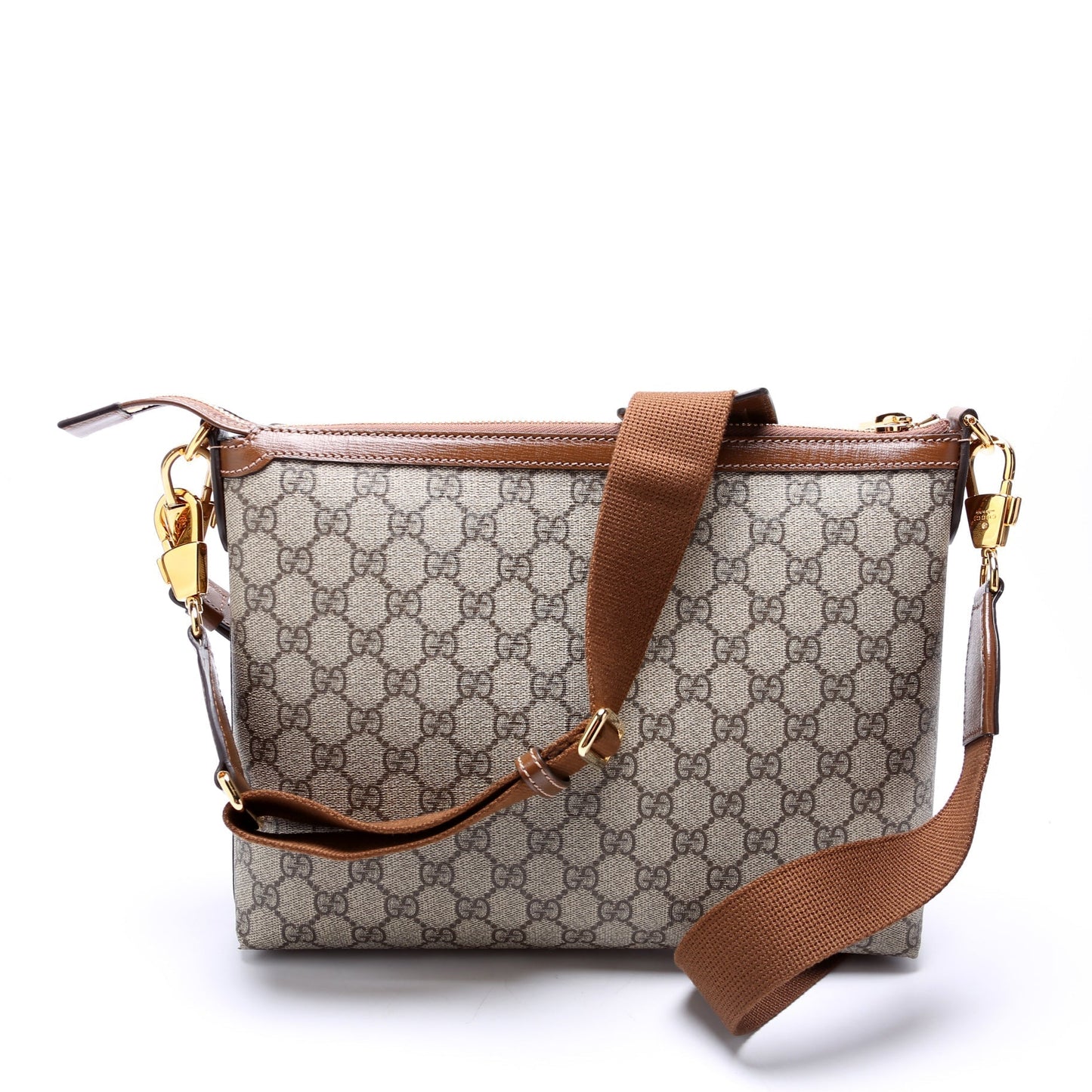 Gucci 726833 GG Supreme Interlocking G Messenger Brown Bag